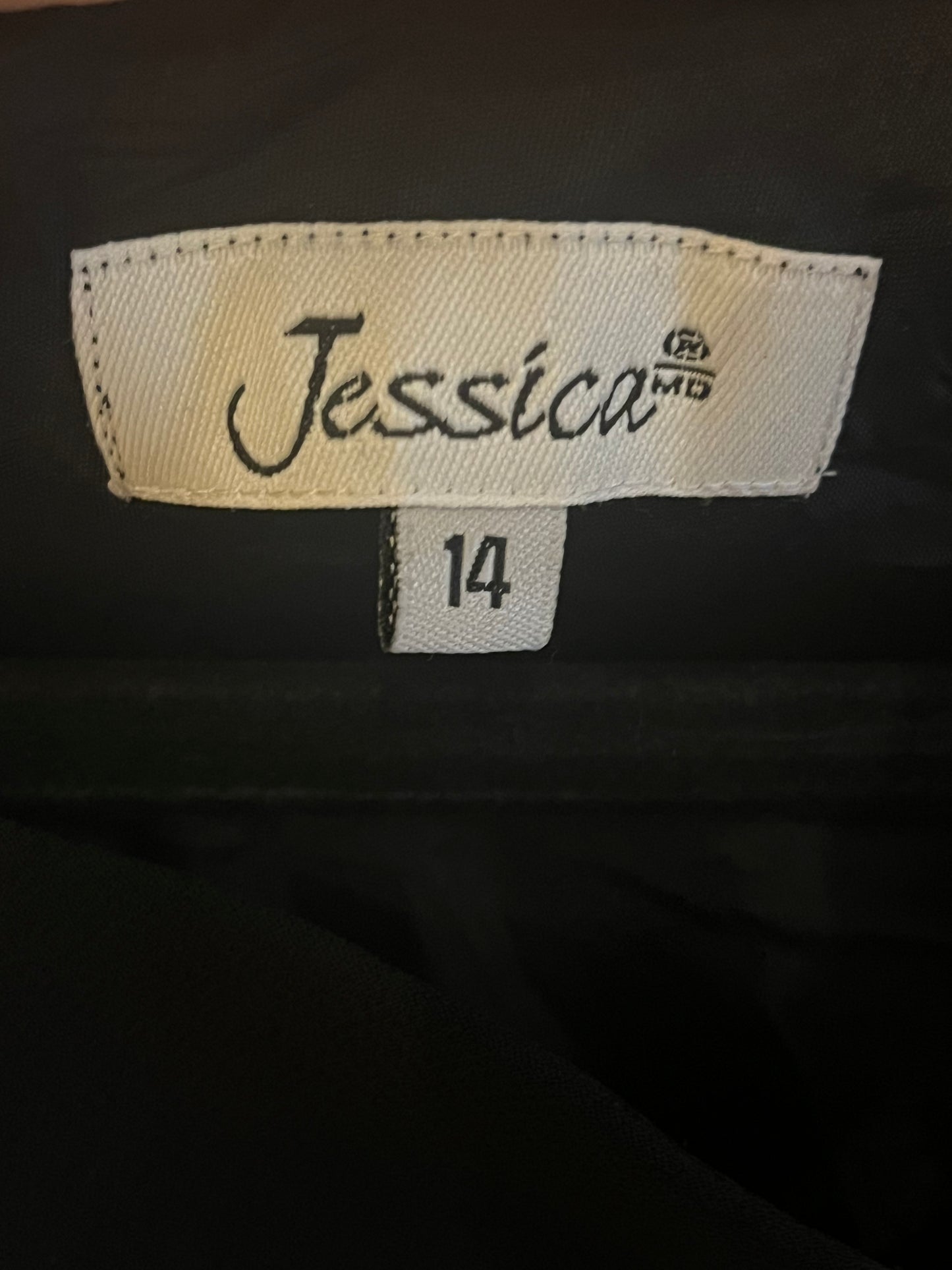 90s ‘Jessica’ Black Beaded Midi Dress / Large