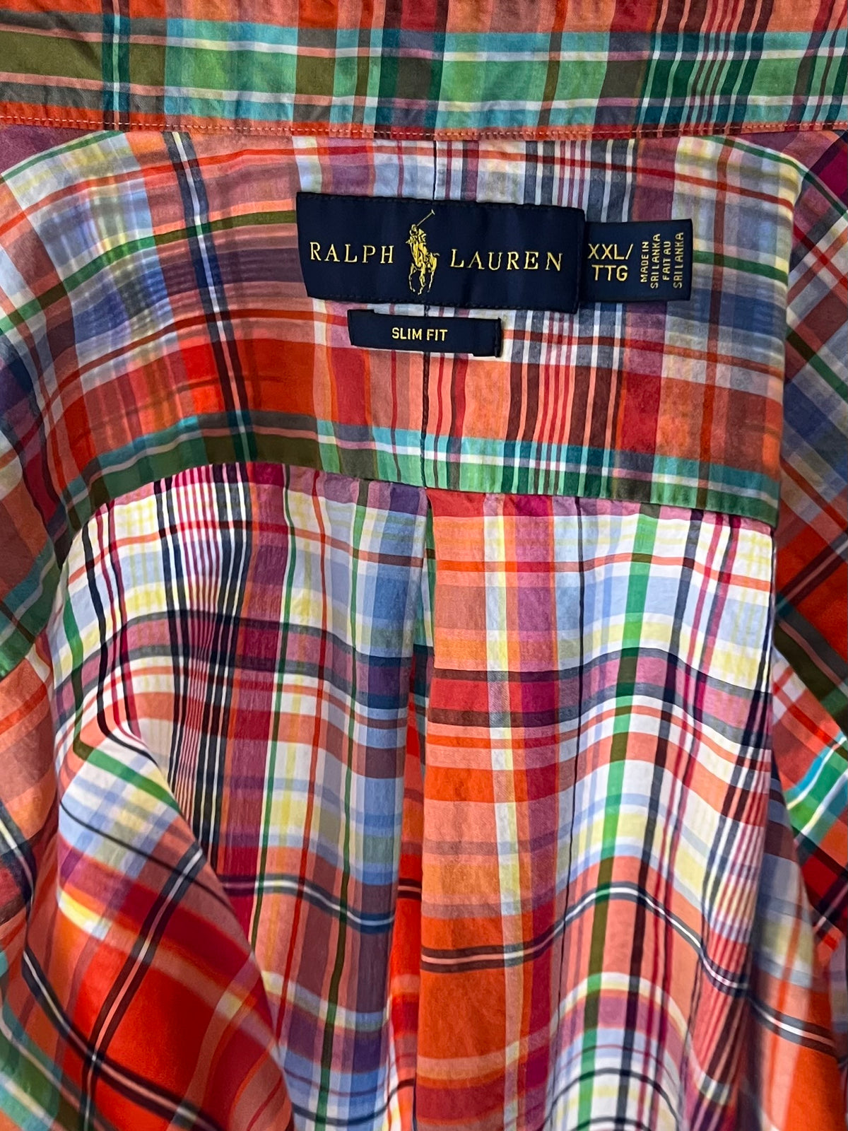 Y2k 'Ralph Lauren' Plaid Norm Core Button Up Mens Shirt / XXL