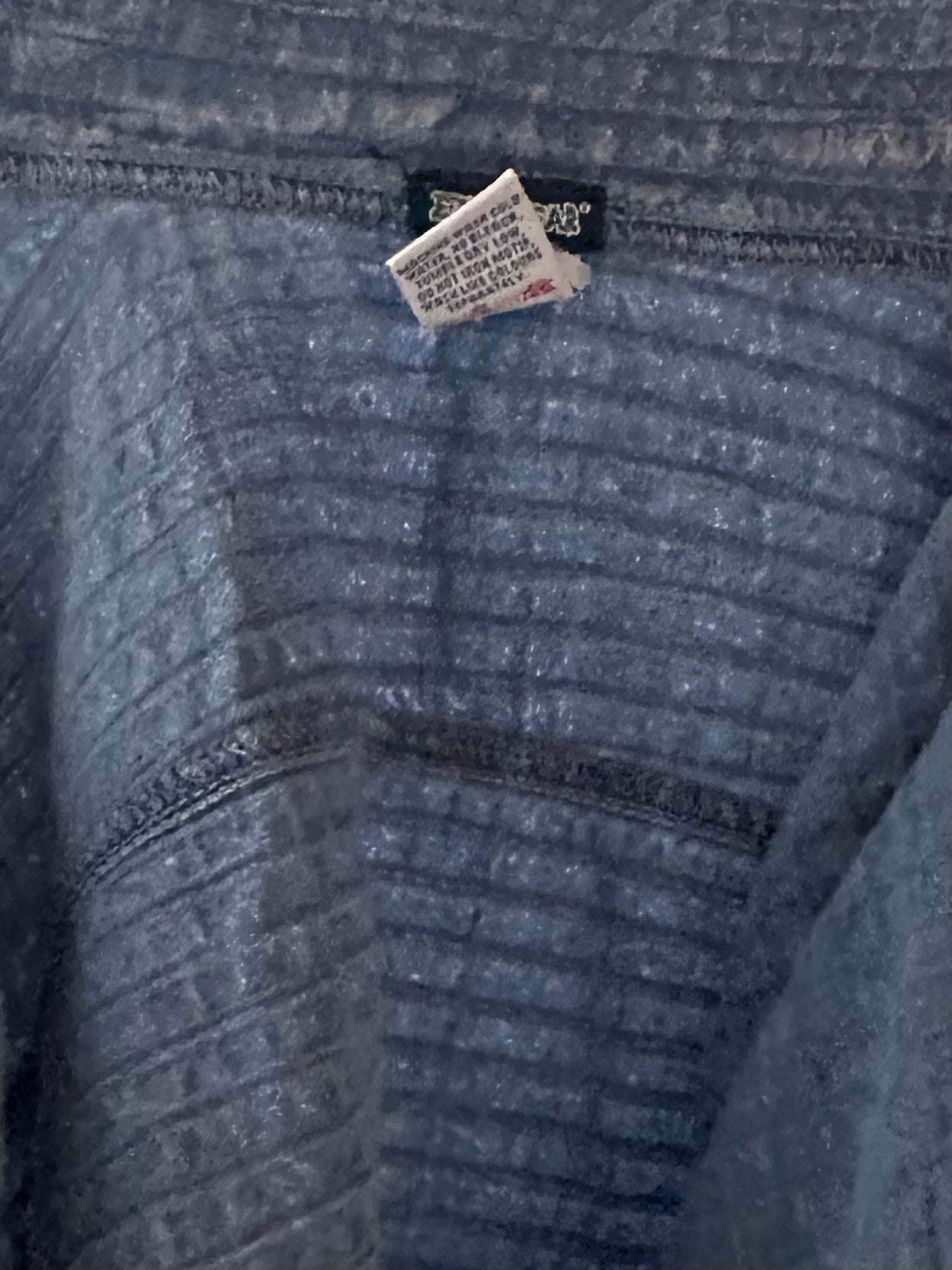 Y2k 'Ezzewear' Blue Snap Up Shirt / Medium