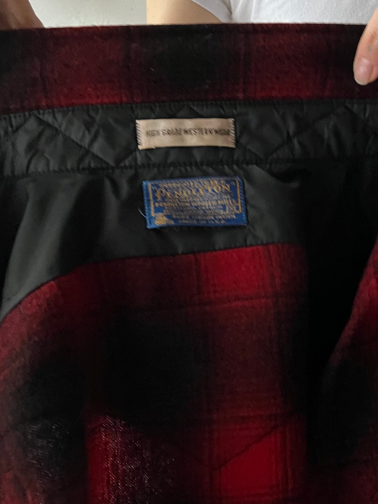 Vintage 'Pendleton' Red Snap Up Wool Shirt / XL