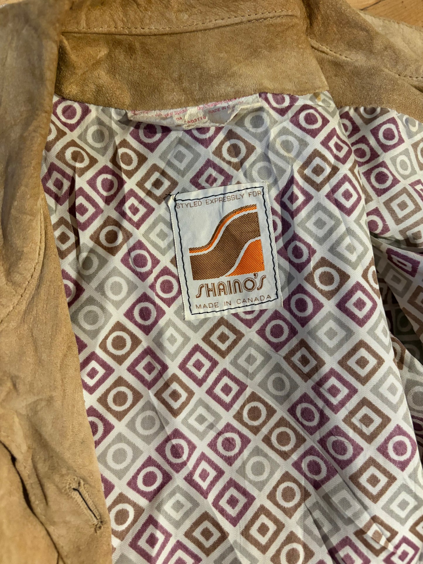 70s 'Shaino' Tan Suede Jacket / Small