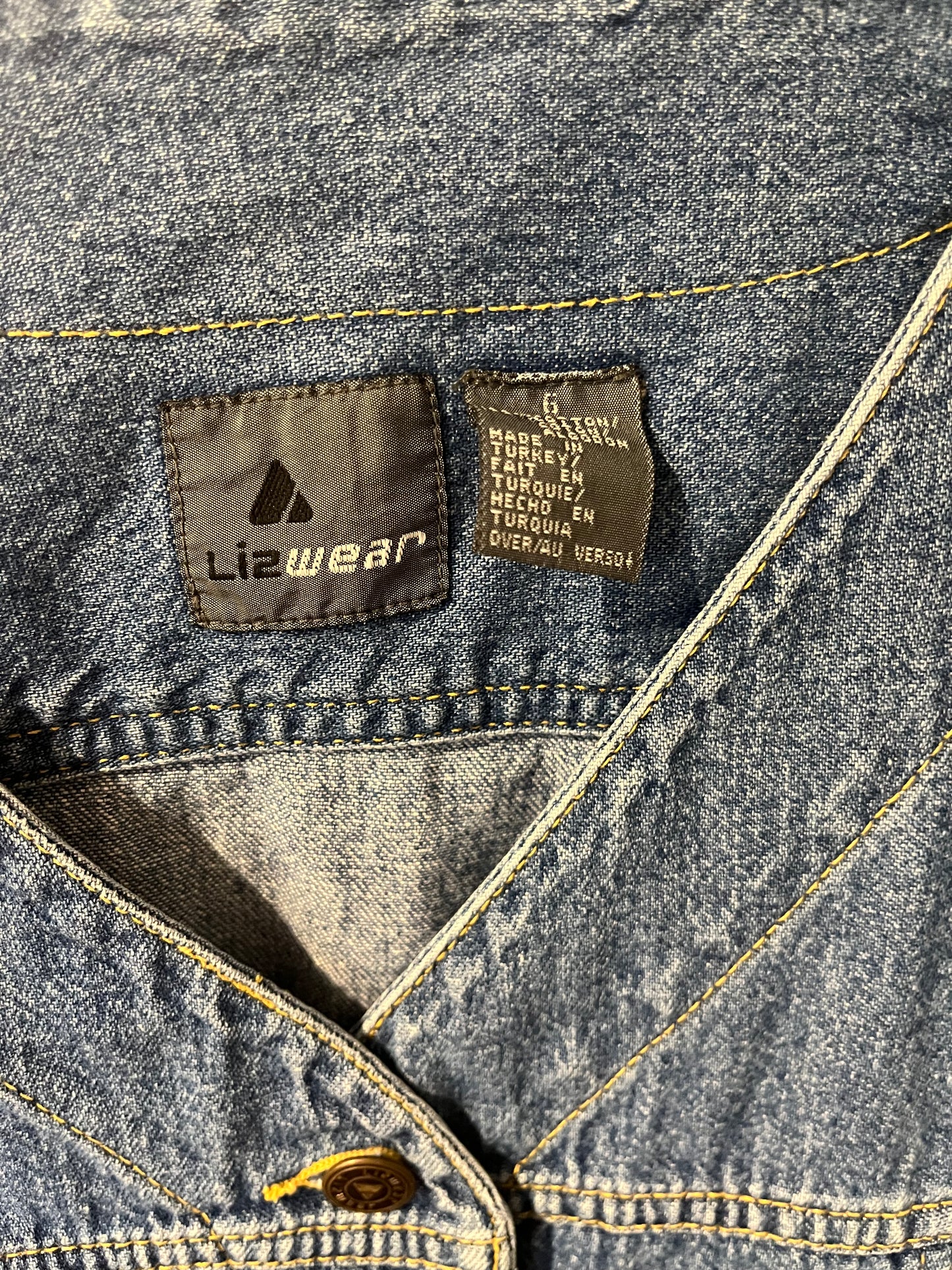 90s ‘Liz Wear’ Denim Mini Dress / Small