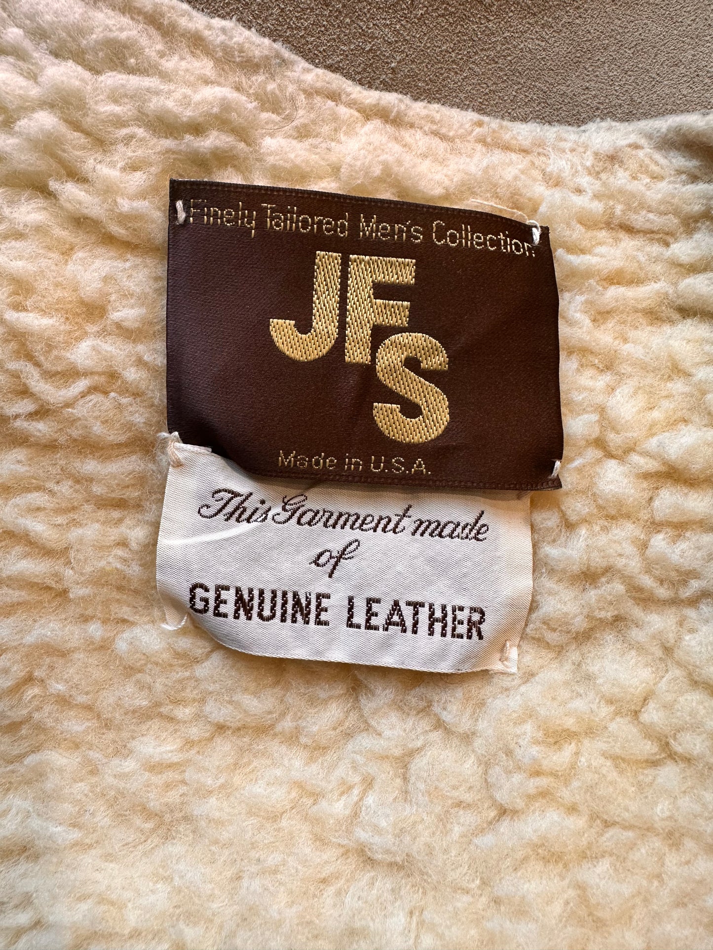 80s 'JFS' Suede Vest / XL