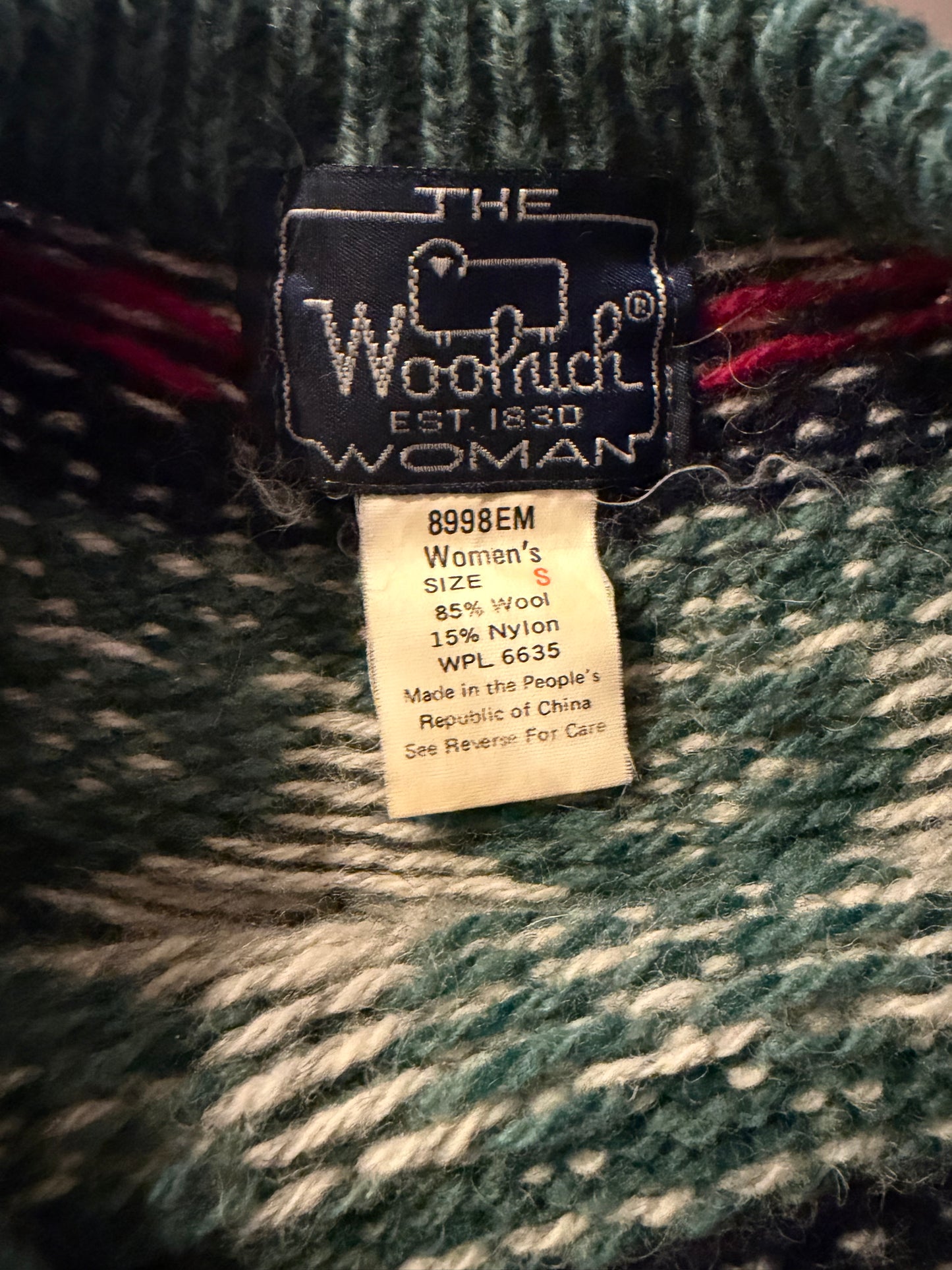 80s 'Woolrich' Fair Isle Sweater / Small