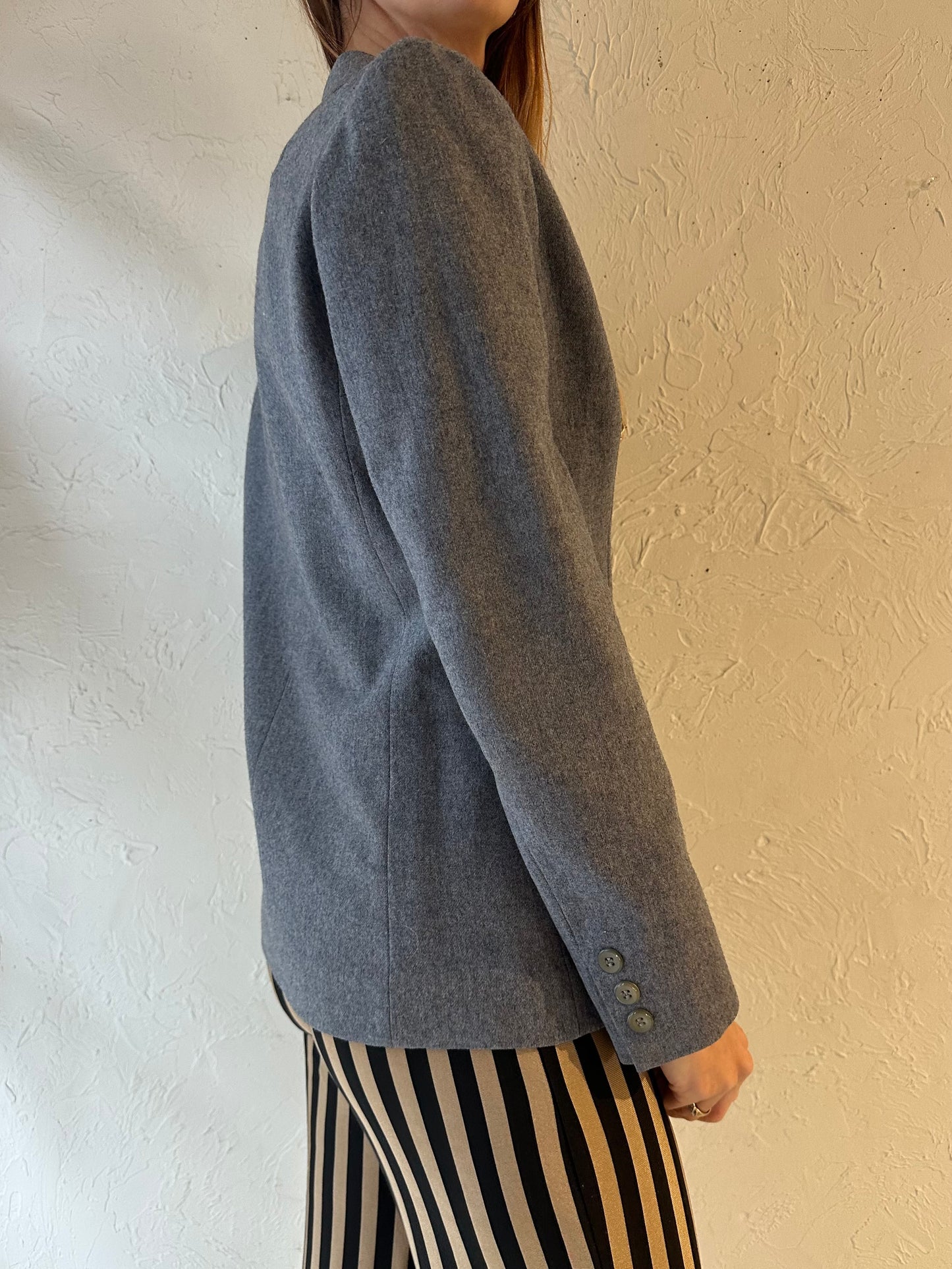 80s ‘Pendleton’ Gray Wool Blazer / Small