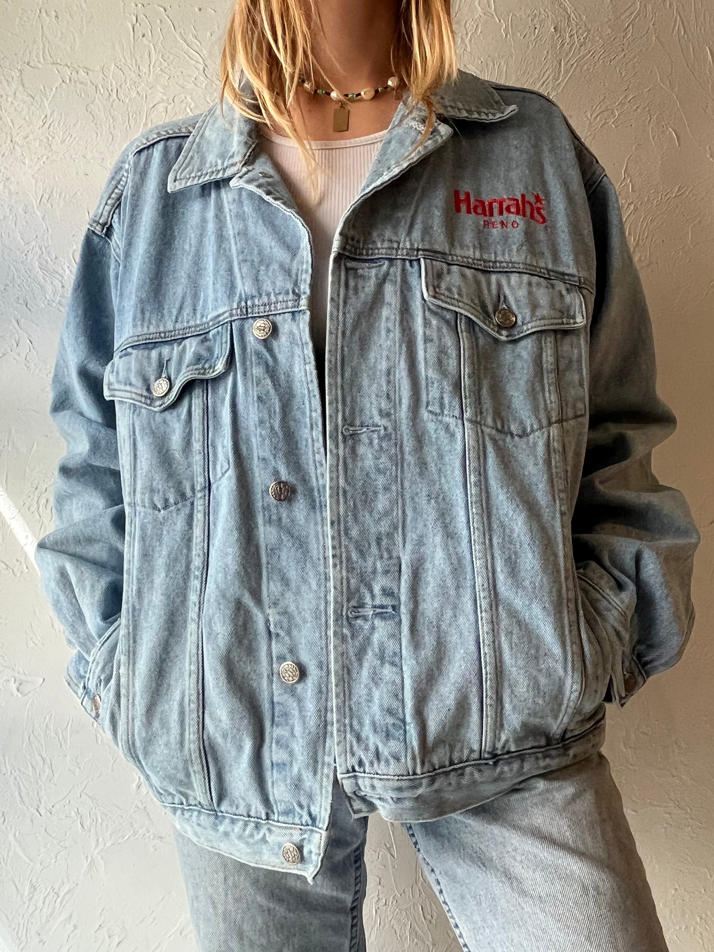90s ‘Most Wanted’ Wheel of Fortune Denim Jacket / Large
