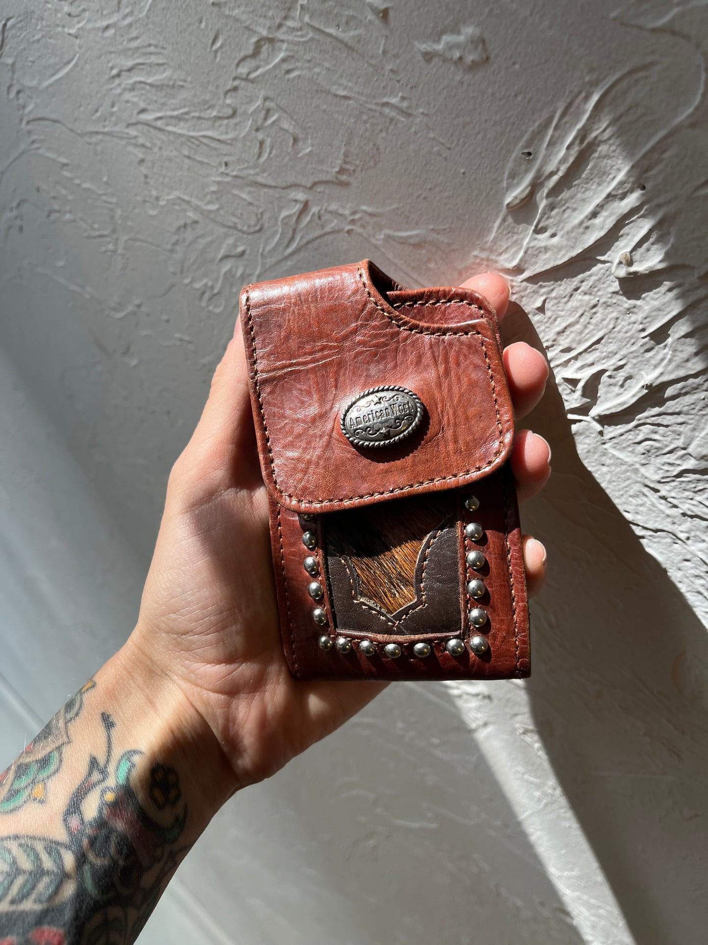 Vintage 'American West' Leather Shoulder Bag