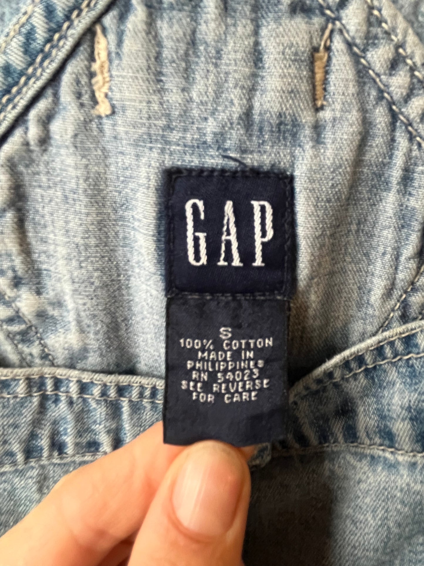 Y2k 'Gap' Denim Overalls Mini Dress / Small