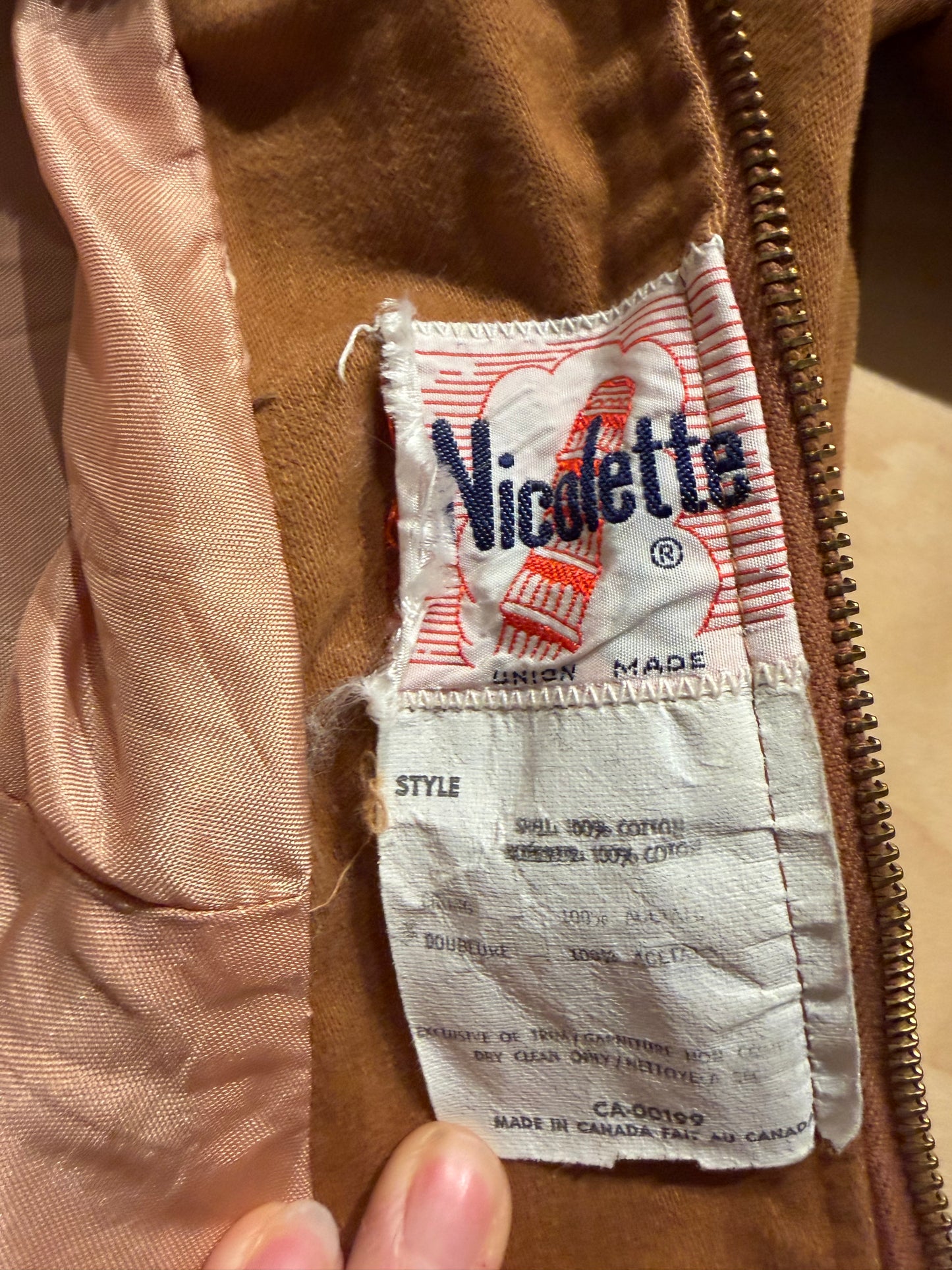 70s 'Nicolette' Tan Cotton Jacket / Small