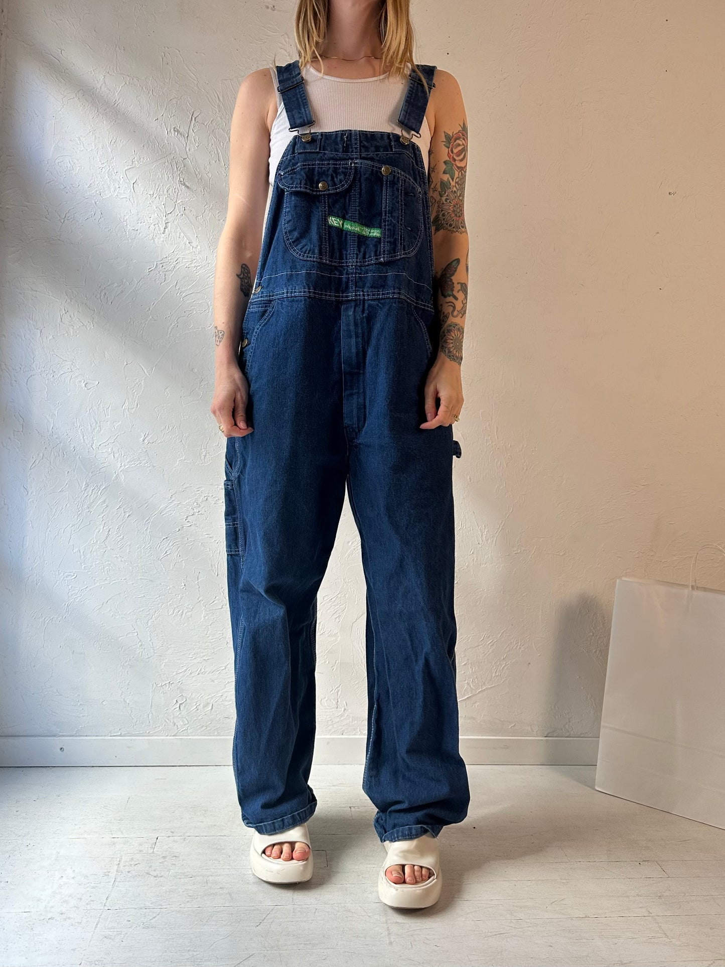 Y2K ‘Key’ Denim Overalls / Large