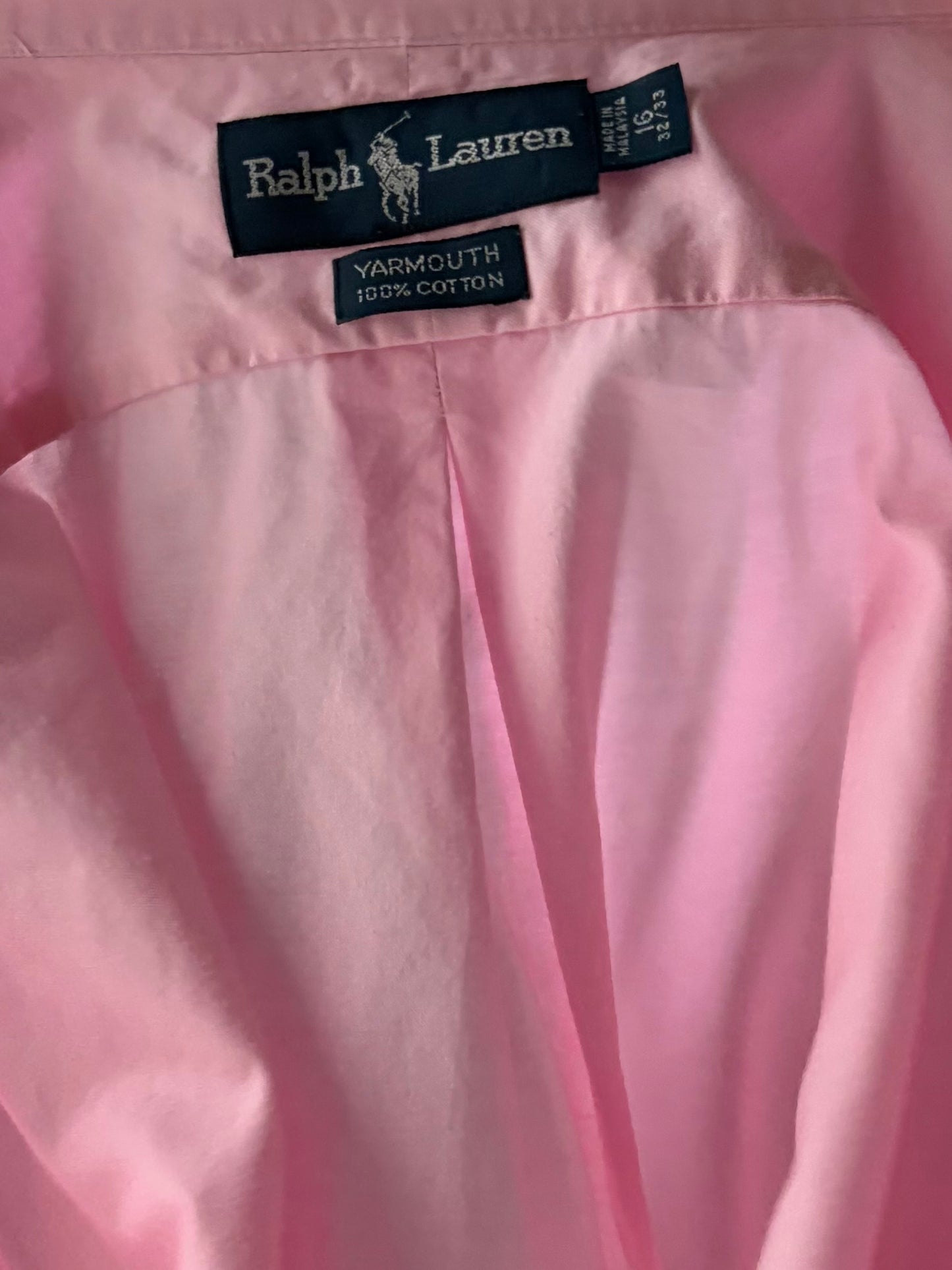Y2k 'Ralph Lauren' Pink Button Up Shirt / Large
