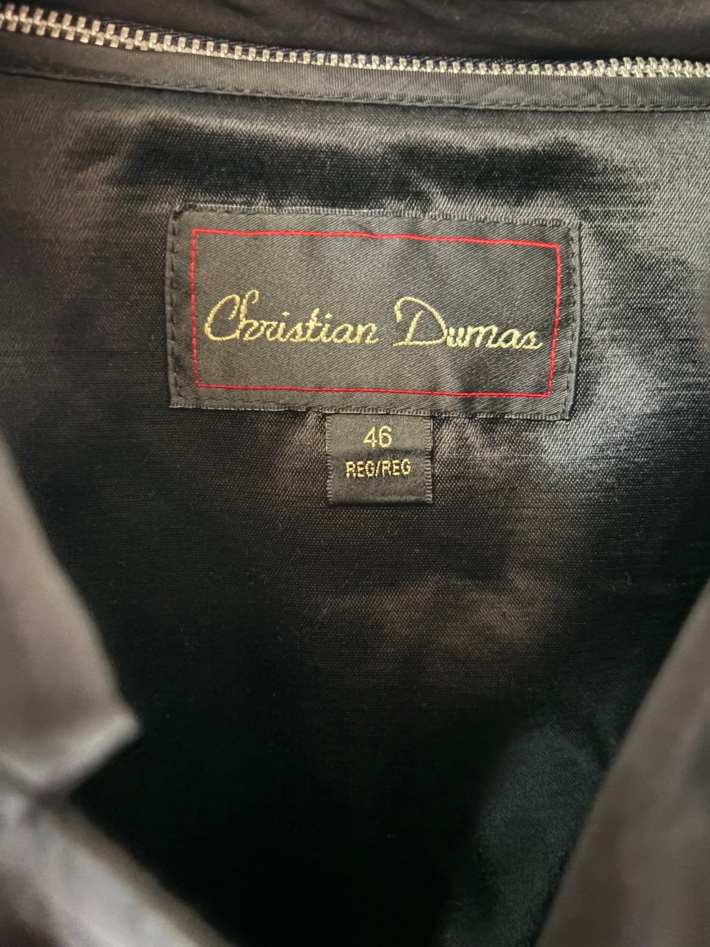 90s 'Christian Dumas' Black Minimalist Trench Coat / 1990s Classic Tailored Timeless Normcore Chic Overcoat / Large
