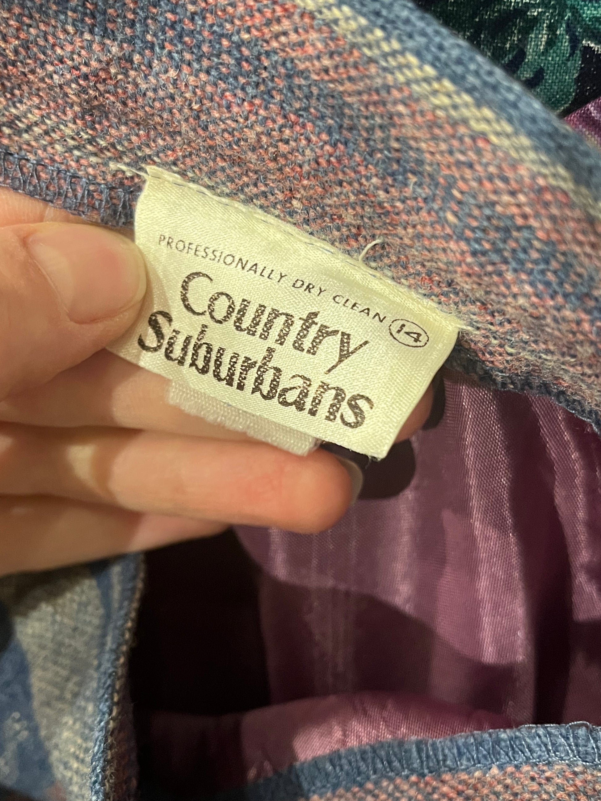 80s ‘Country Suburbans’ Knit Midi Skirt / Medium