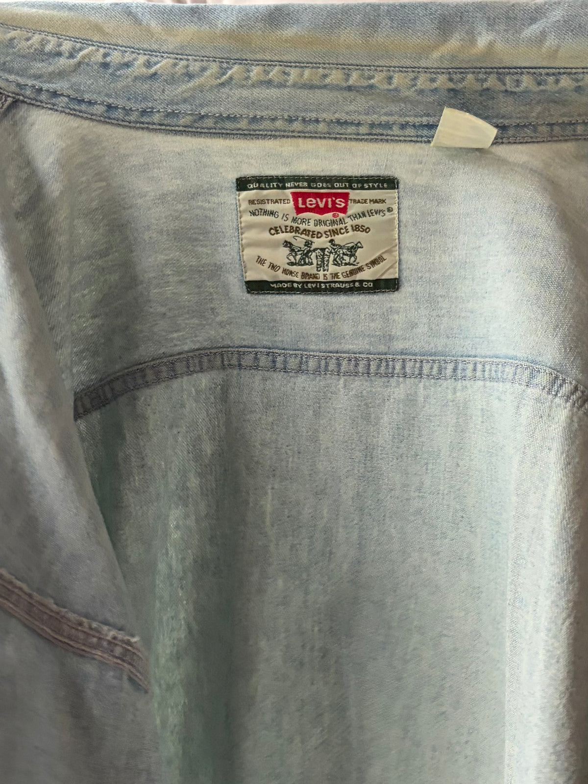 90s 'Levis' Denim Button Up Minimalist Shirt / XL