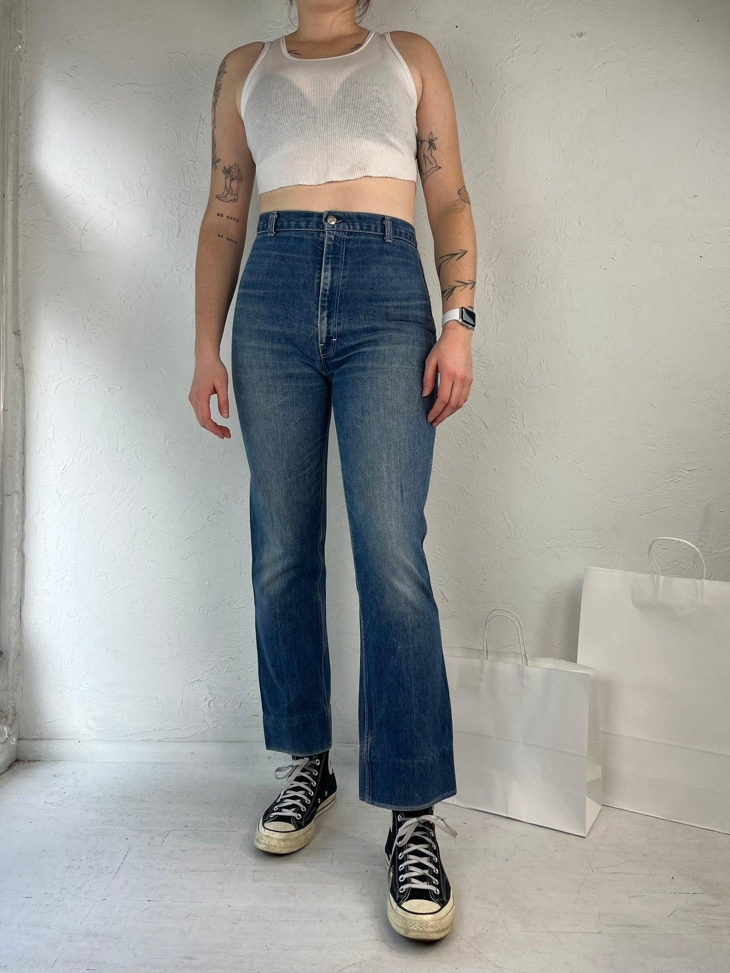 90s 'Silver by Ziggy' High Waisted Flare Jeans / 32"