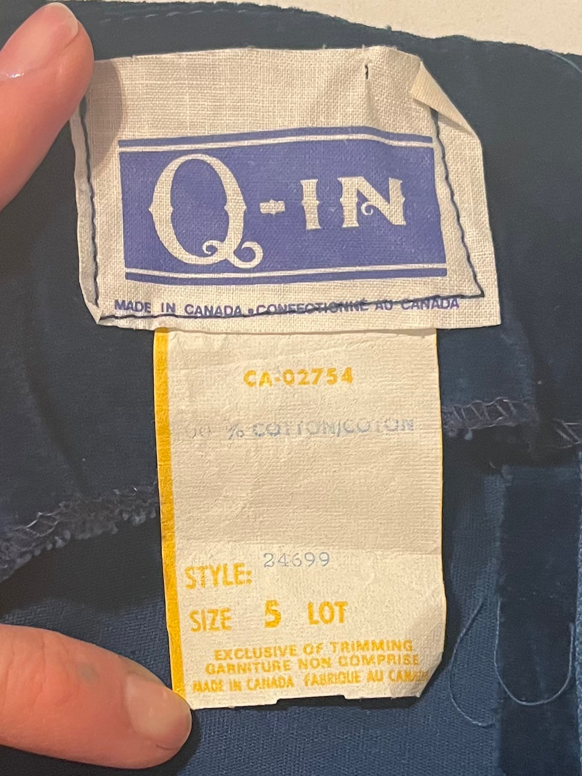 90s 'Q In' Blue Cotton Velvet Evening Dress / Small