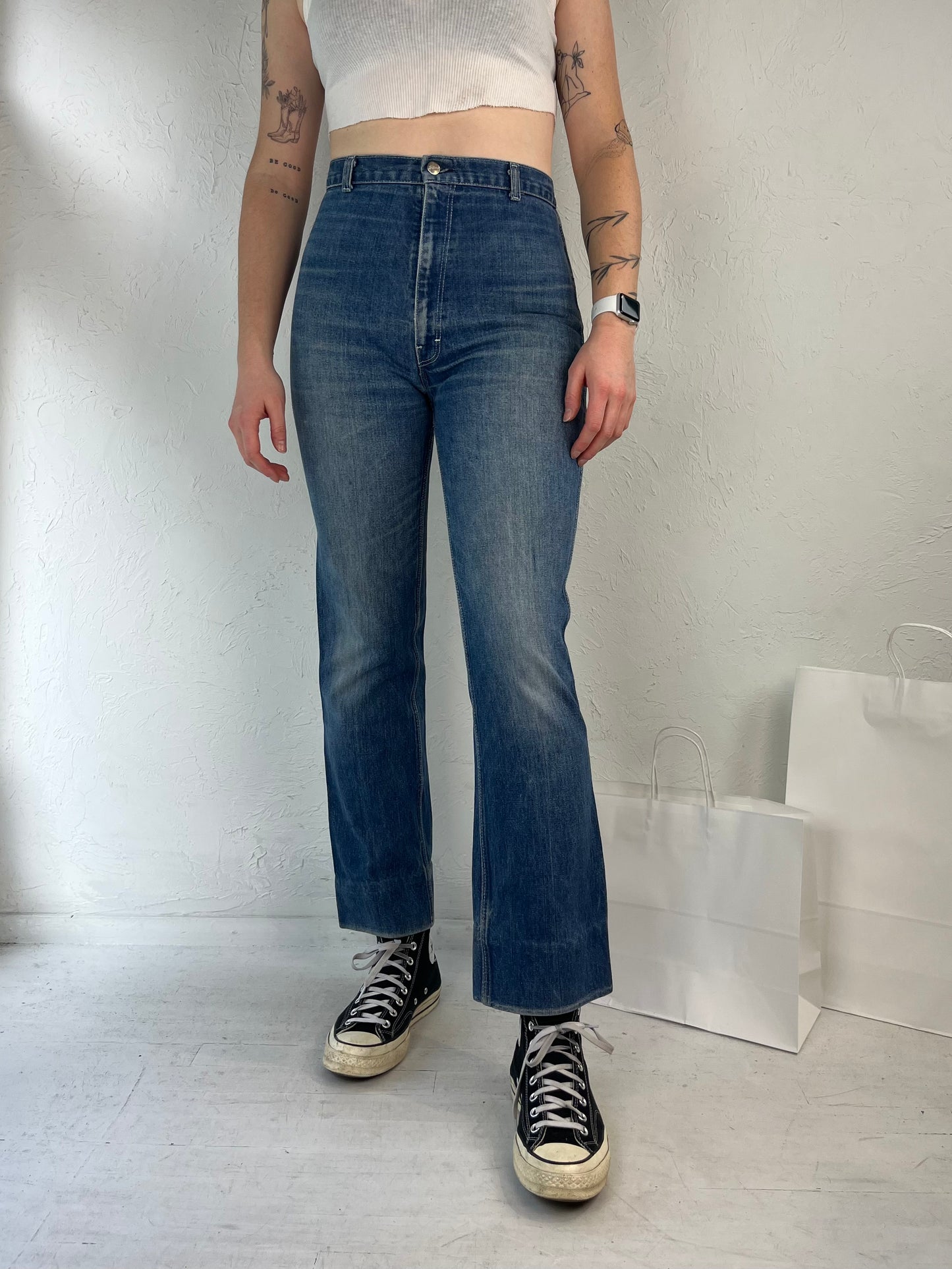 90s 'Silver by Ziggy' High Waisted Flare Jeans / 32"