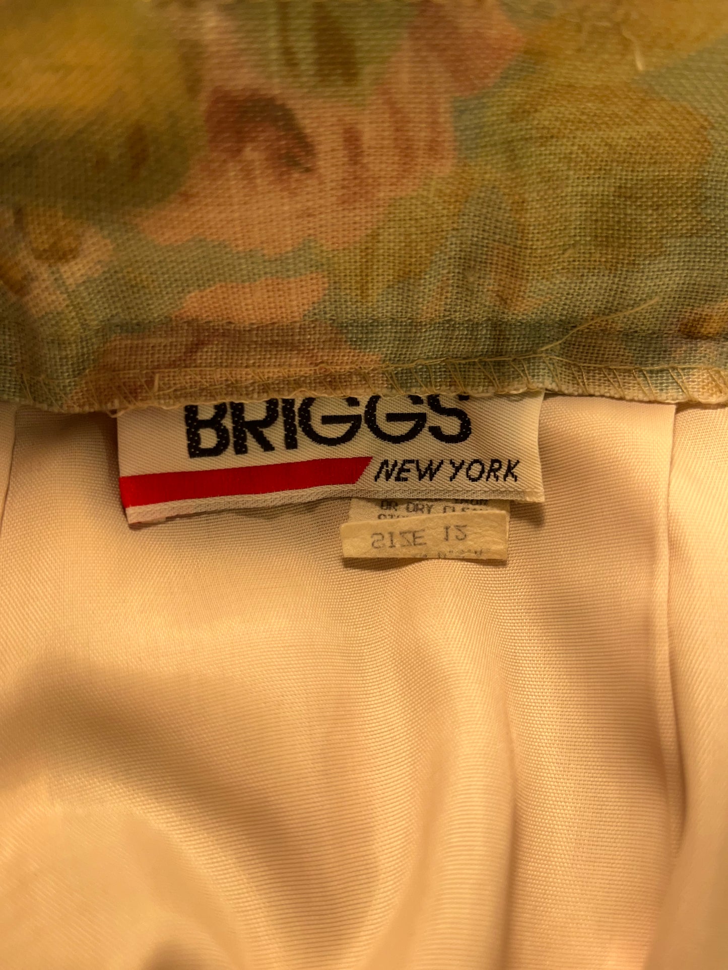 80s 'Briggs' Floral Print Pencil Skirt / Medium