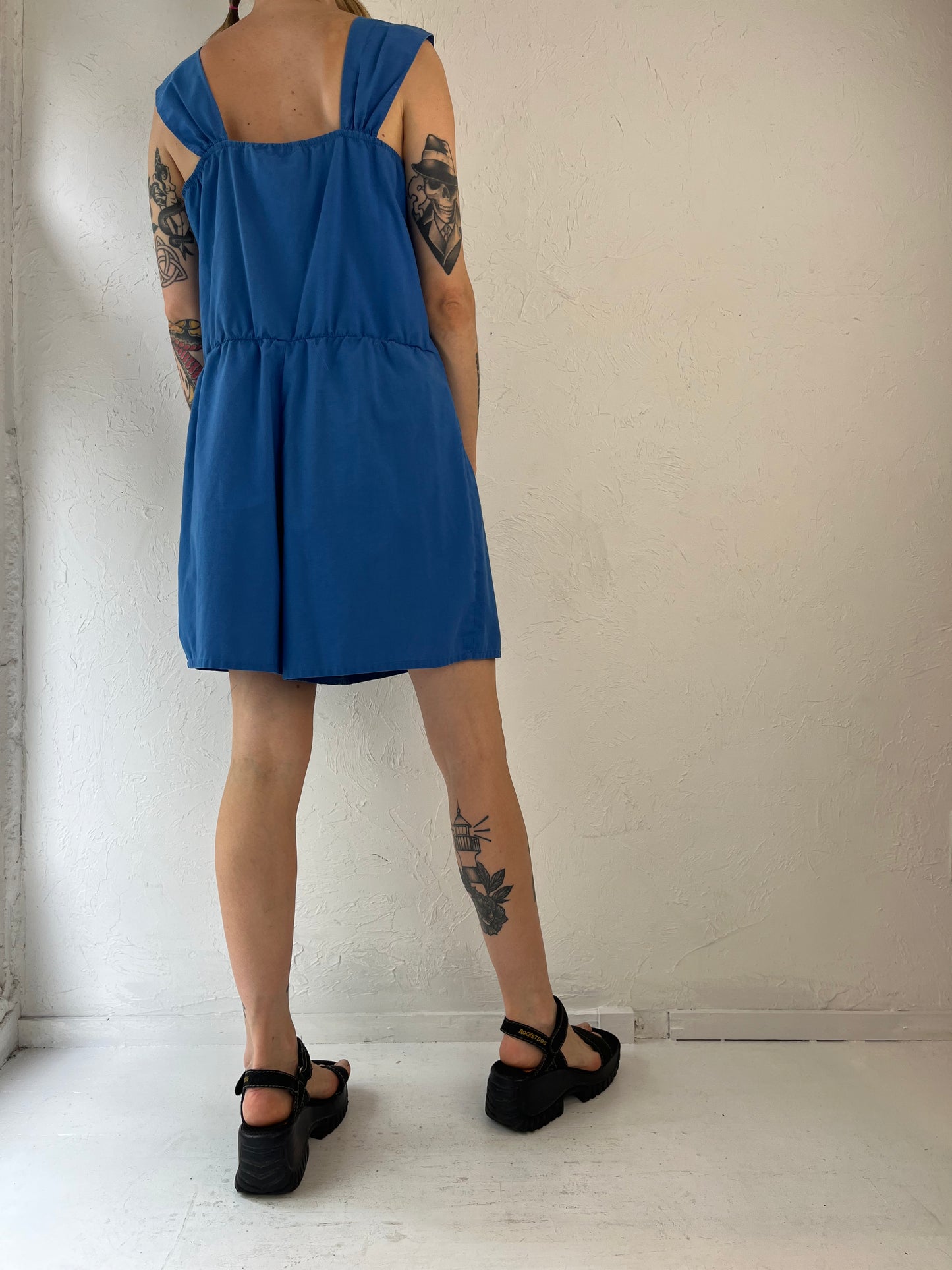 90s 'Willow Bay' Sleeveless Romper / Medium