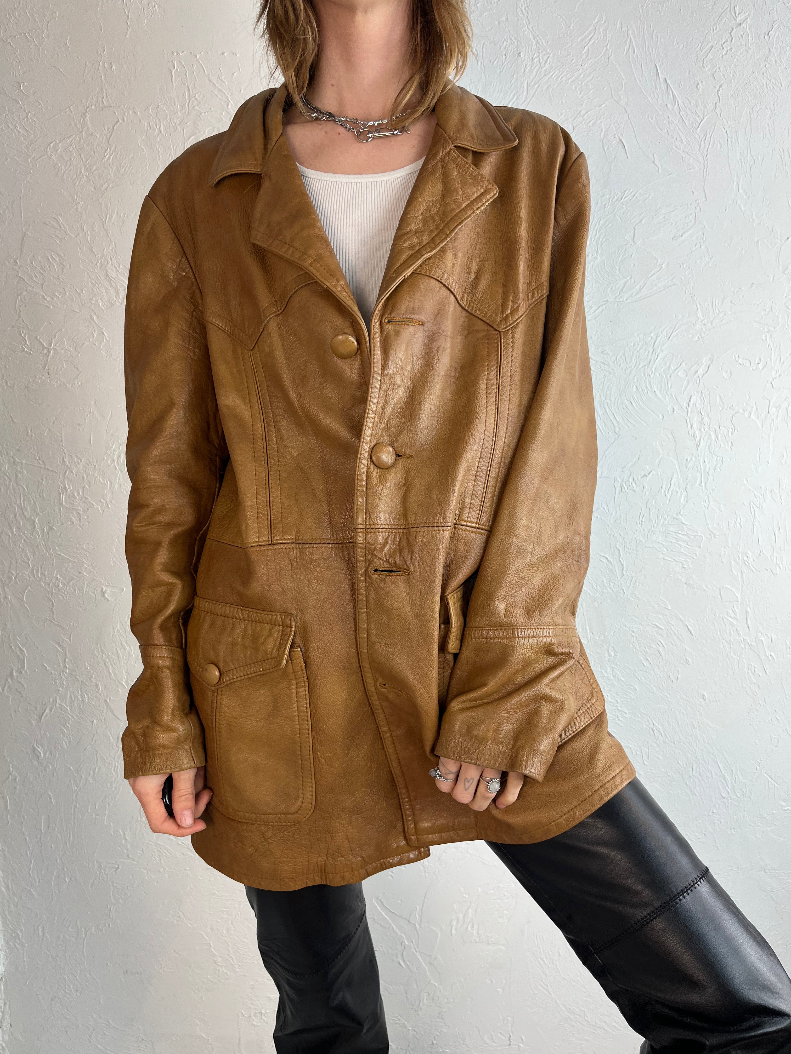 80s 'Symax' Brown Leather Jacket / Medium – Wildhoneygoods