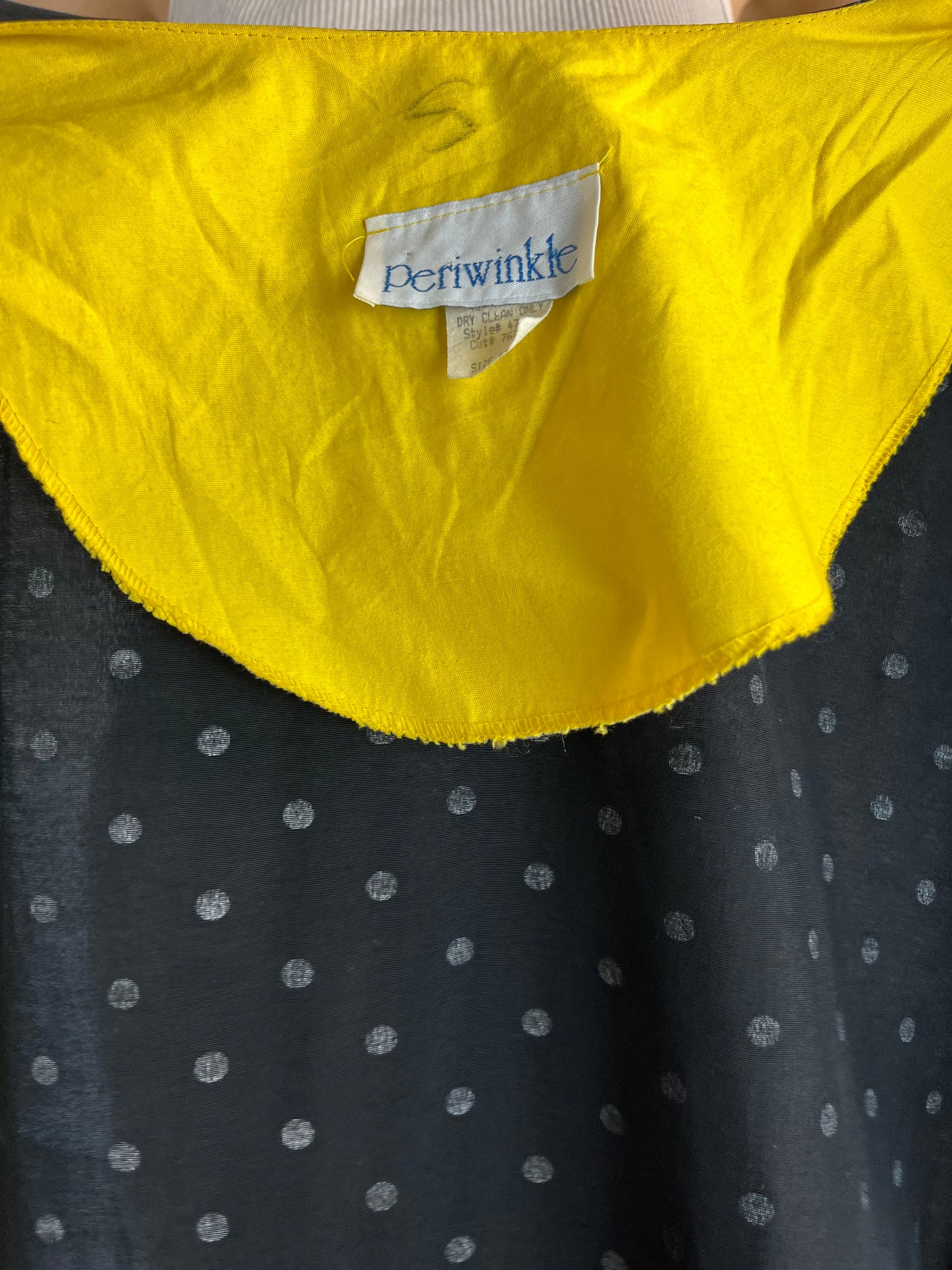 80s 'Periwinkle' Black Polka Dot Blazer Jacket / Medium