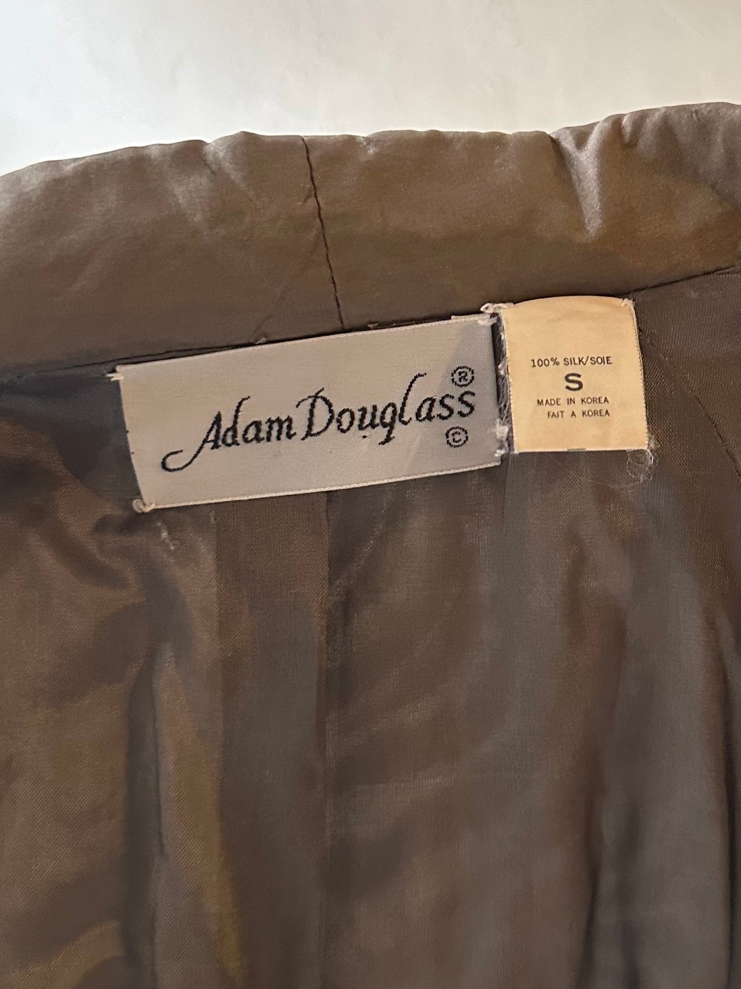 80s 'Adam Douglas' Silk Animal Jacket / Small