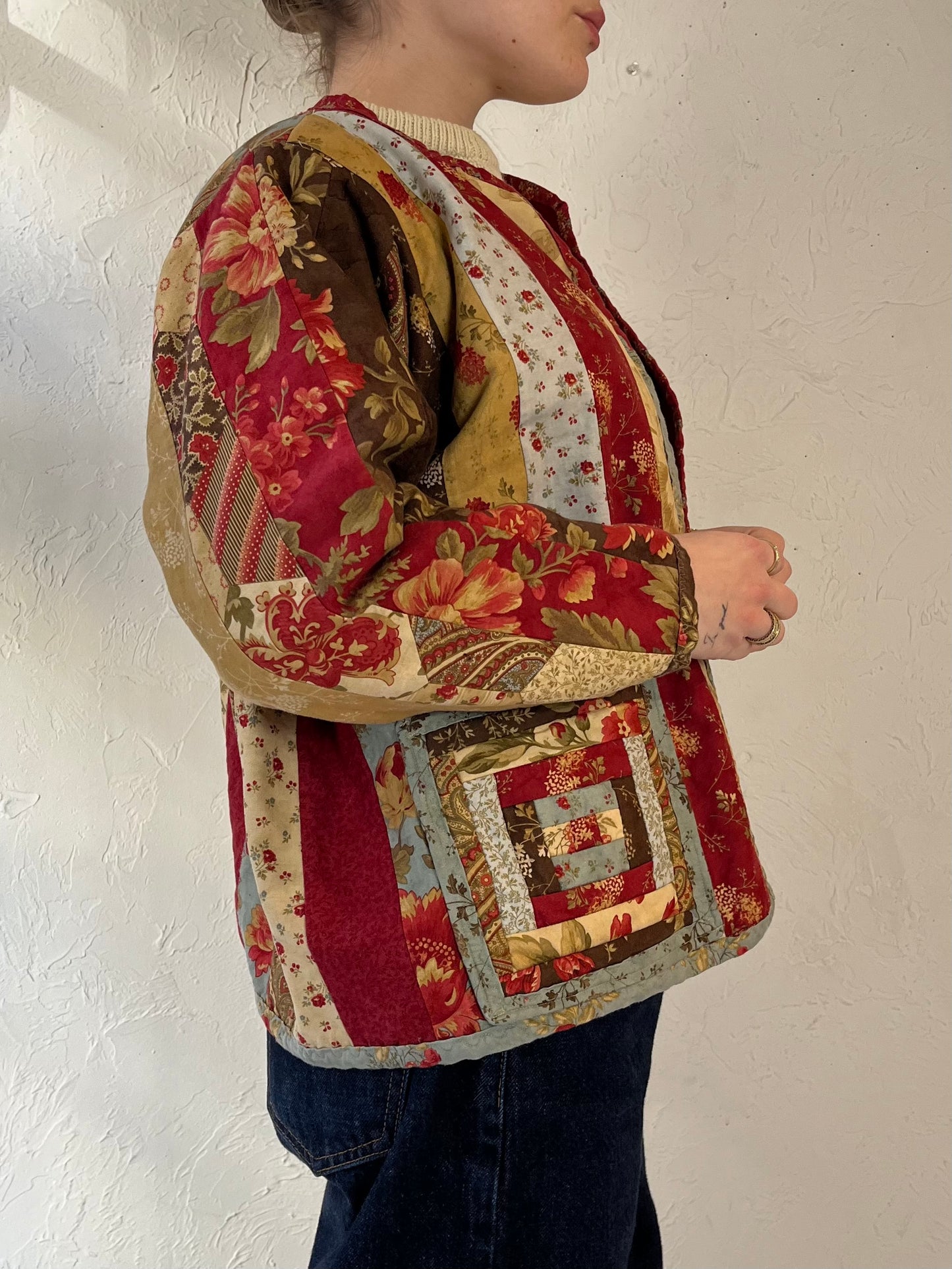 Vintage Handmade Quilt Jacket / Medium