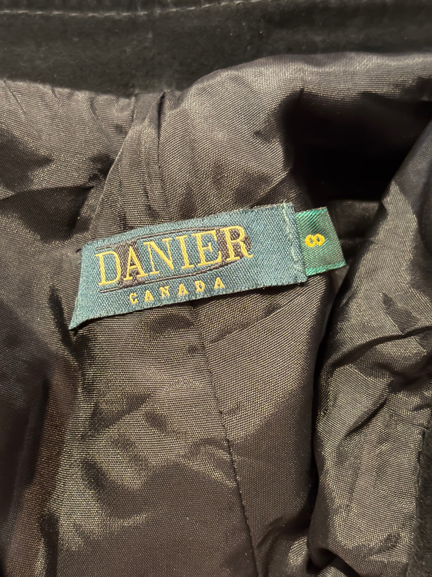 90s 'Danier' Black Suede Leather Pants / Small