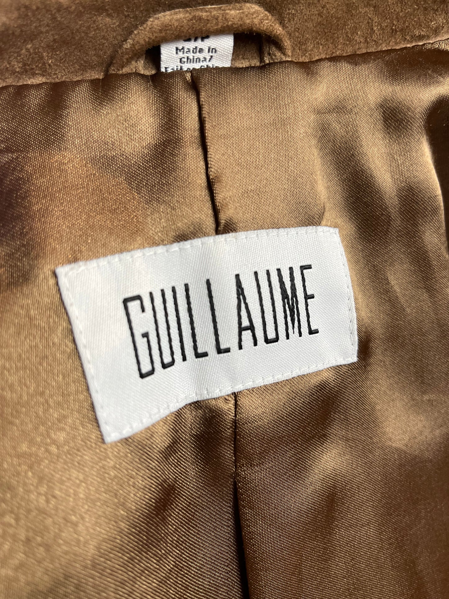 90s ‘Guillaume’ Brown Suede Jacket / Small