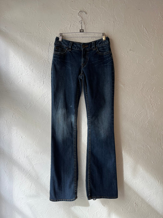Silver low rise jeans
