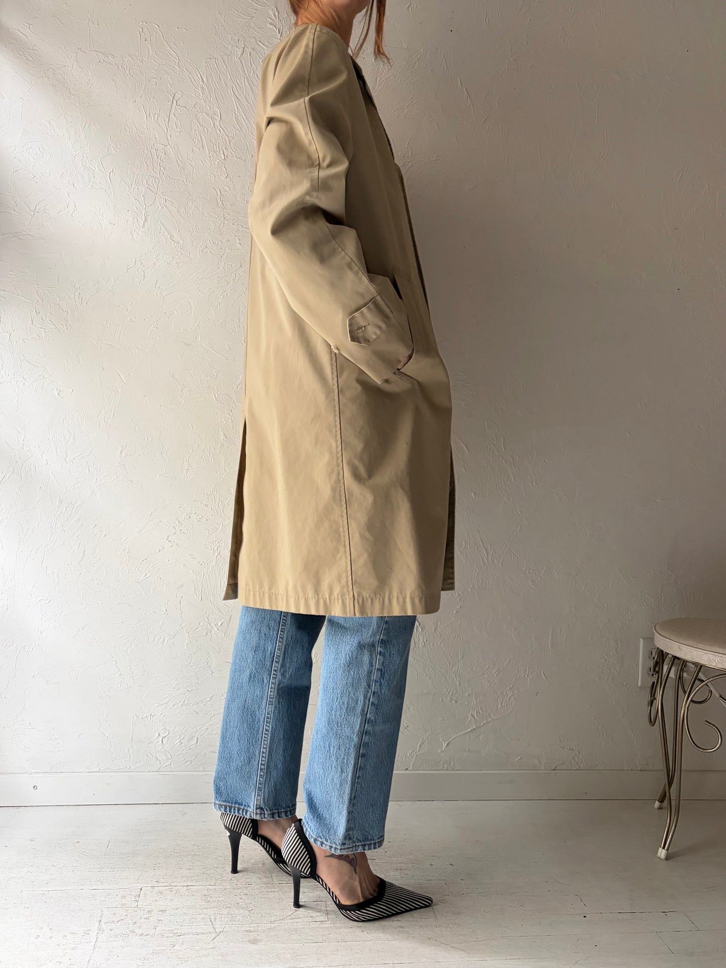 80s ‘Woodwards’ Beige Half Trench / Medium