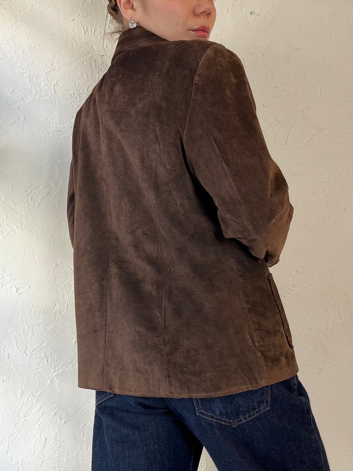 90s ‘John Paul Richard’ Brown Suede Jacket / Medium