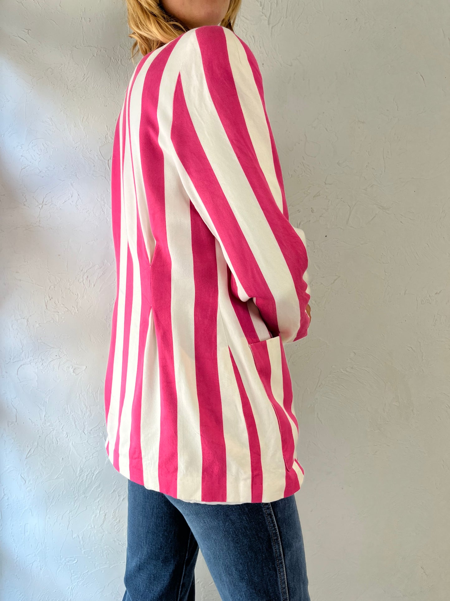 90s 'Simon Chang' Pink Blazer Jacket / Small