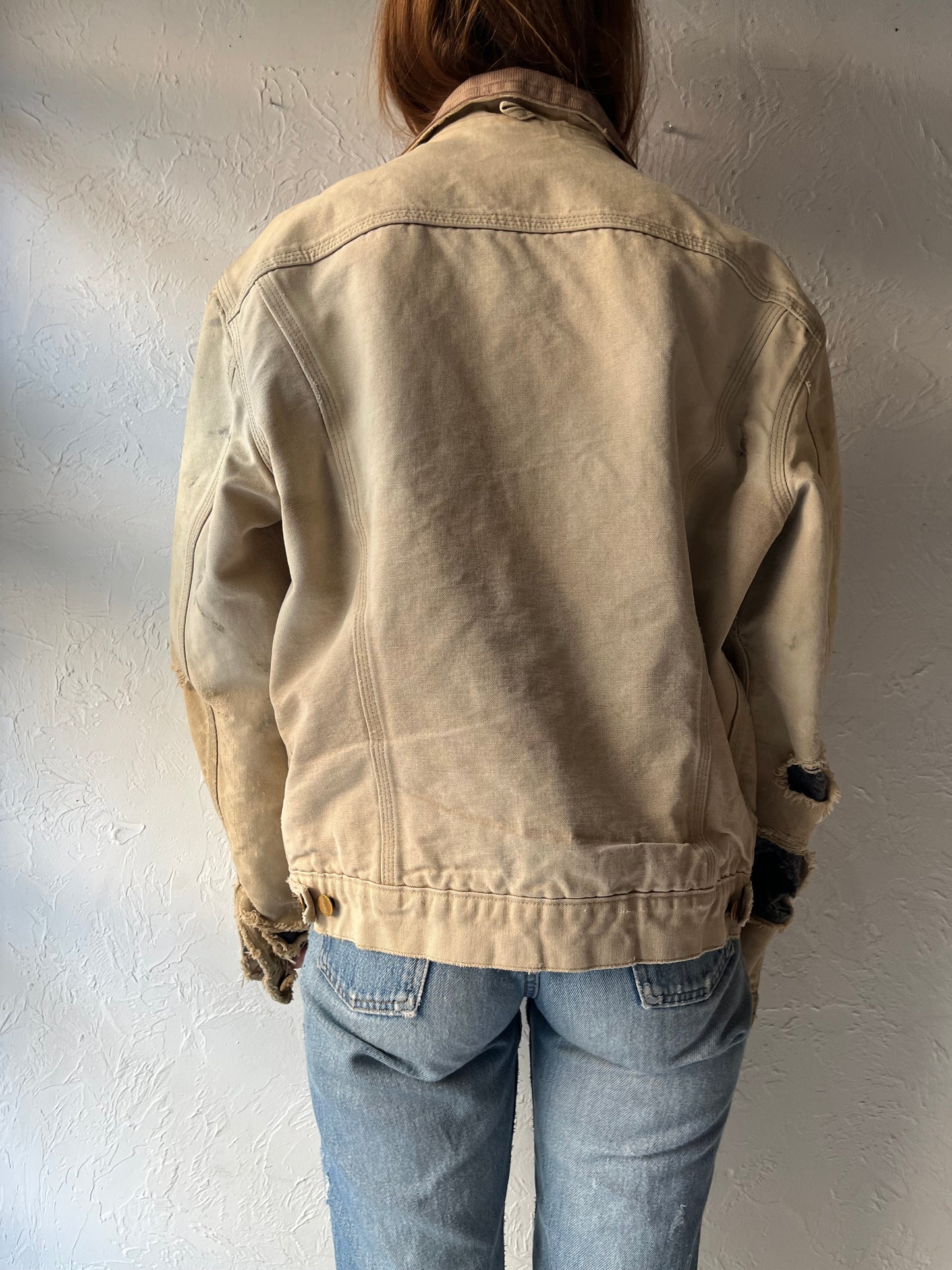 Y2k 'Carhartt' Thrashed Workwear Jacket / Medium