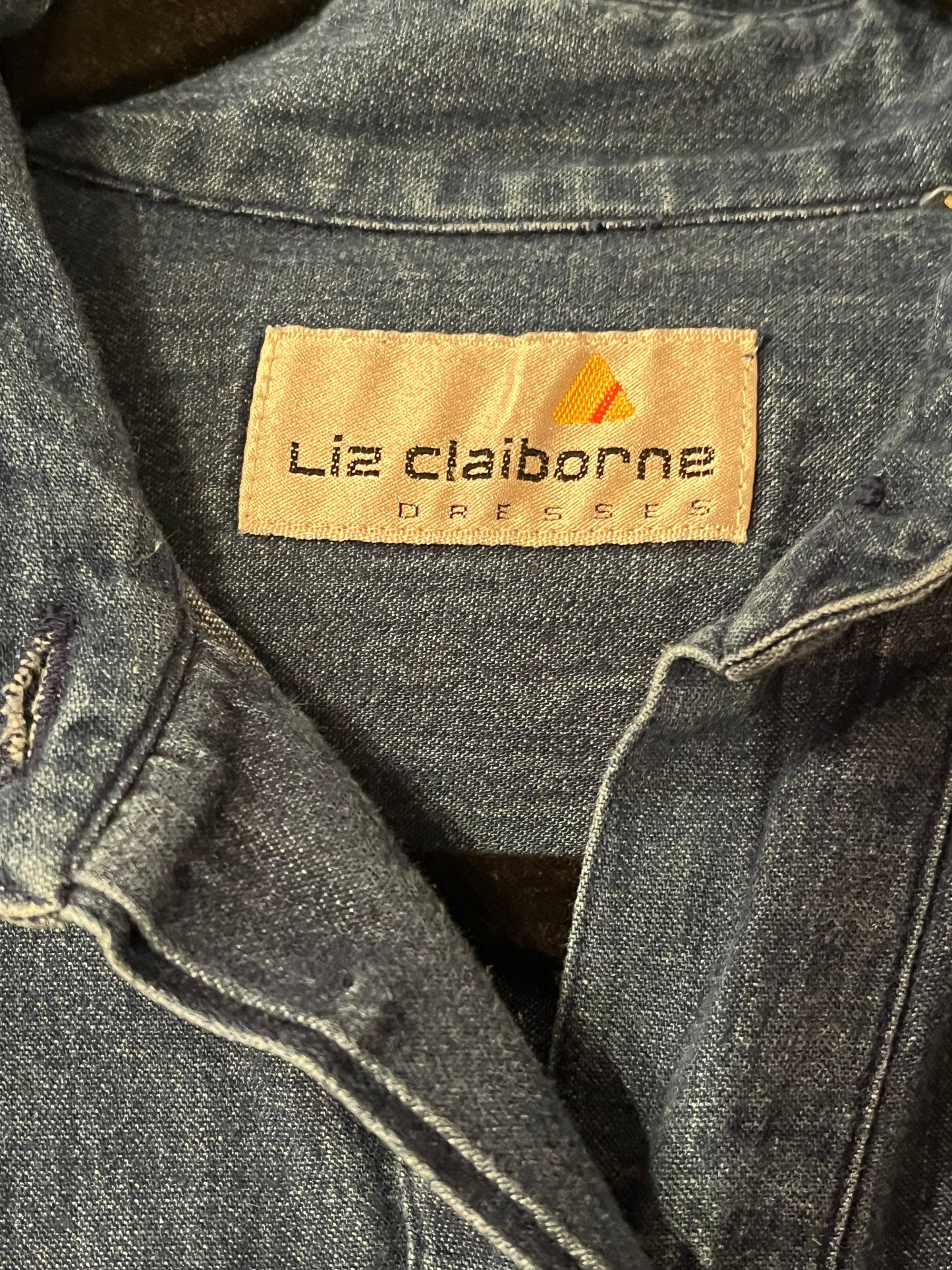 90s 'Liz Claiborne' Denim Dress / Large