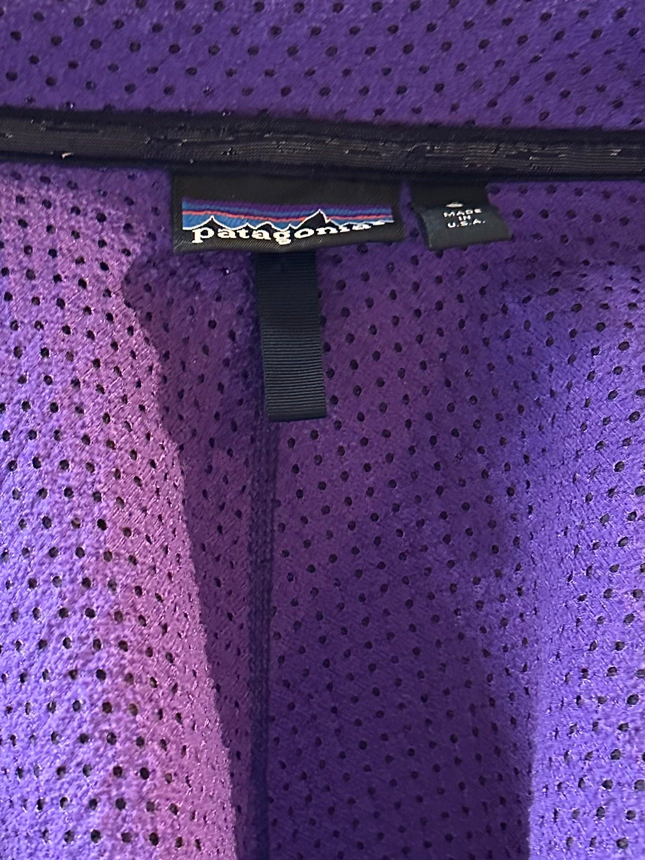 90s ‘Patagonia’ Purple Zip Up Fleece / Made in USA / Small