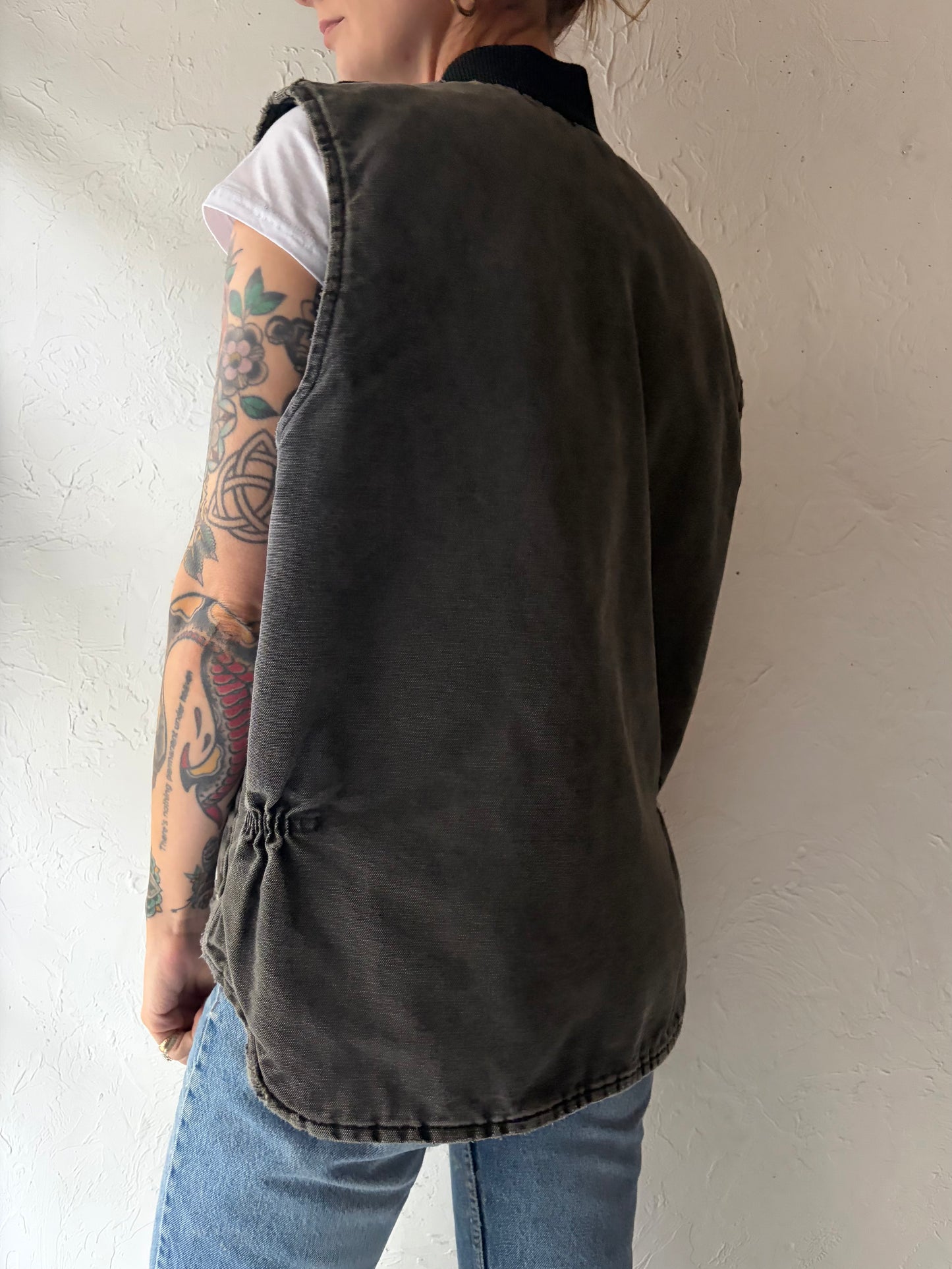 Vintage 'Carhartt' Workwear Denim Vest / Small