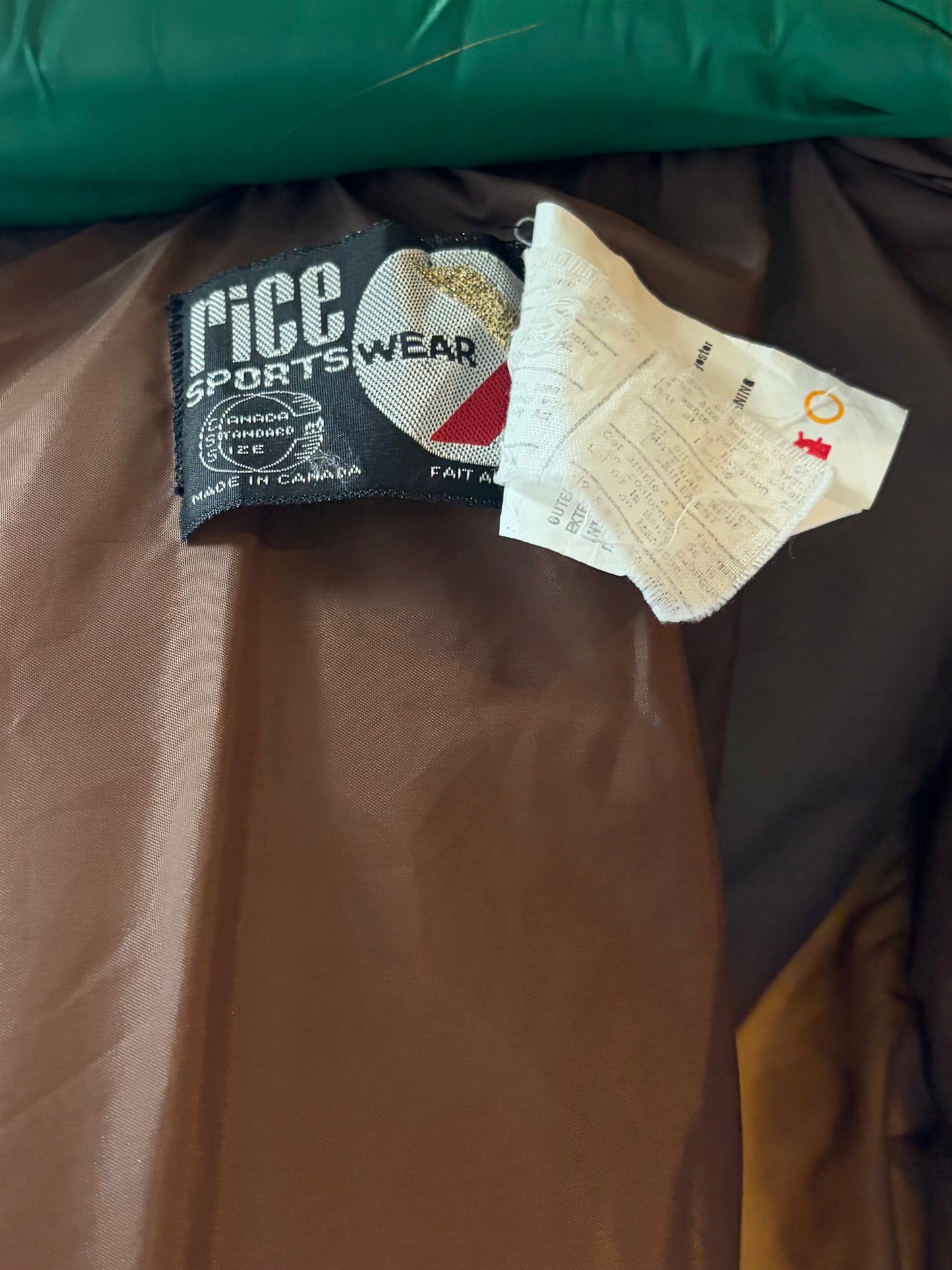 70s 'Rice Sportswear' Nylon Puffer Jacket / Small