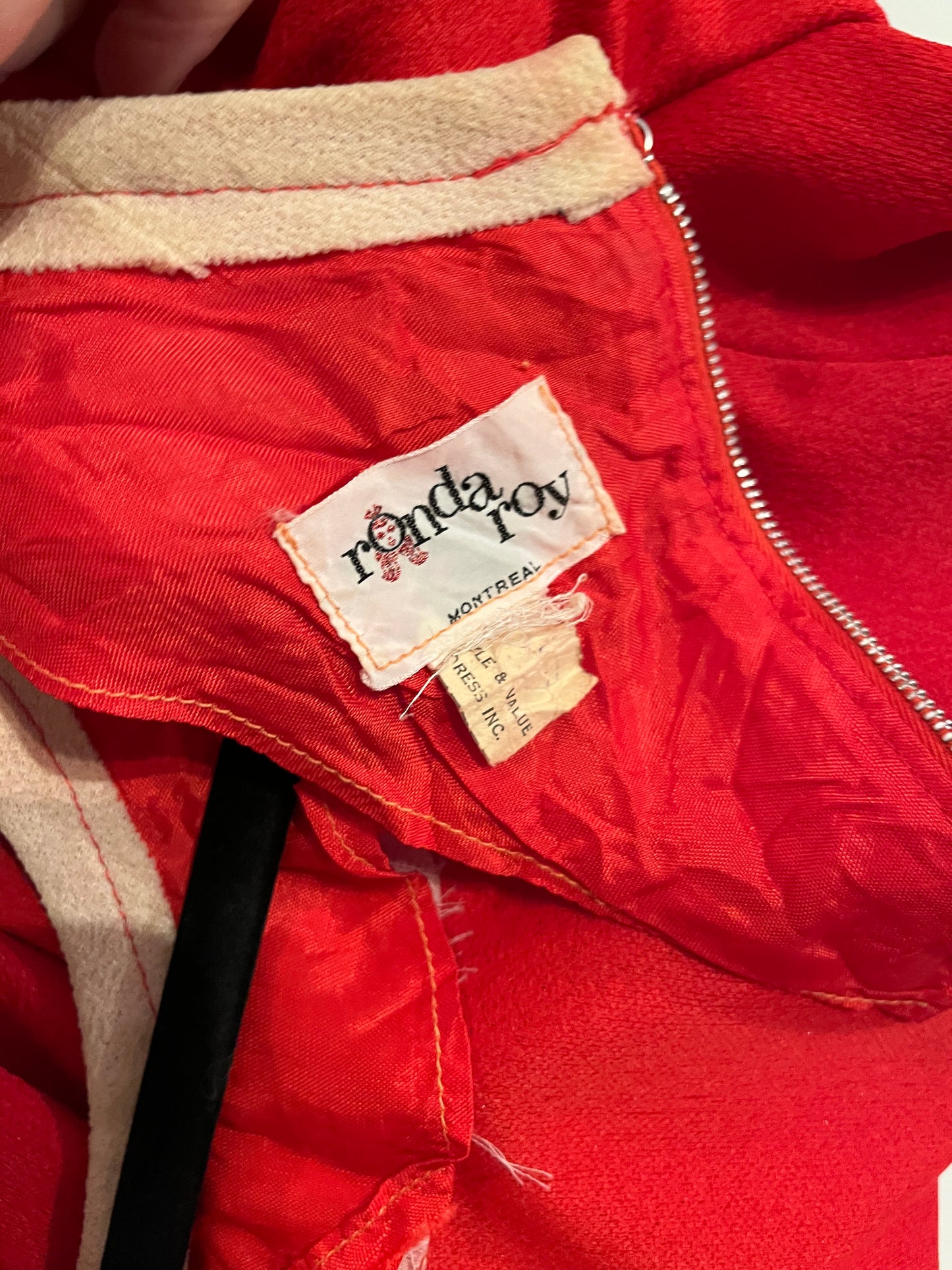 60s 'Ronda Roy' Red Micro Mini Dress / Small