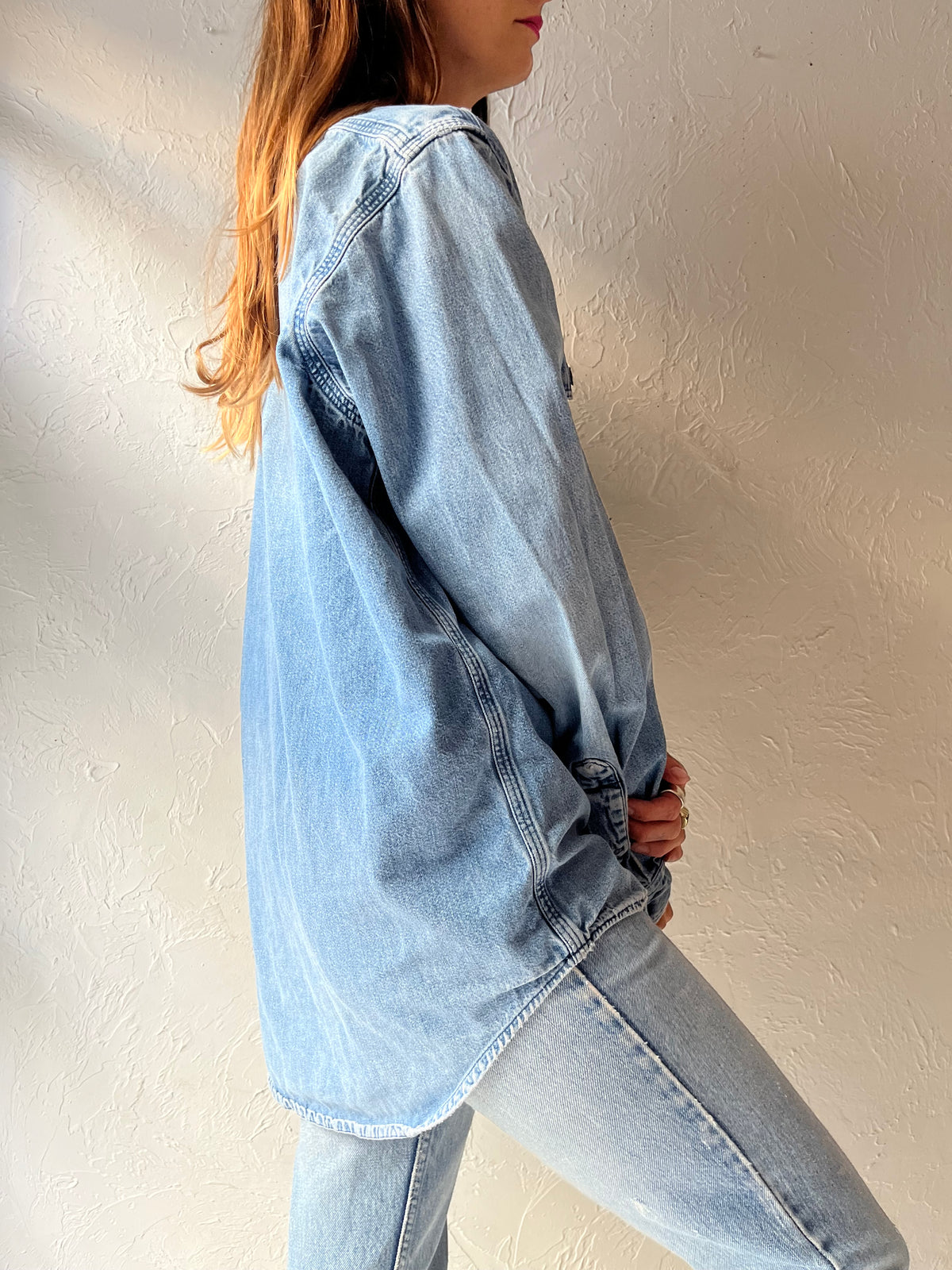 90s 'Polo Ralph Lauren' Button Up Denim Shirt / Medium