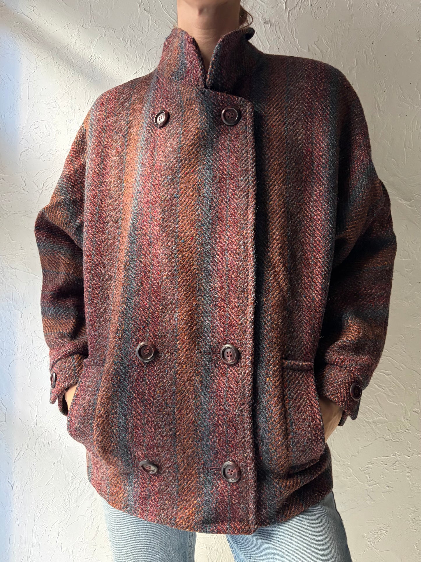80s 'Mackintosh' Tweed Wool Jacket / Union Made / Small / Medium