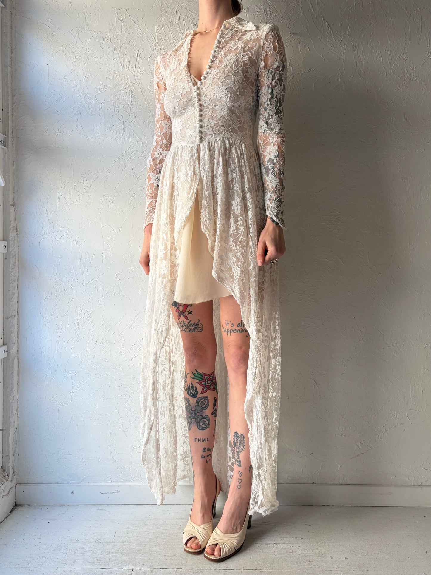 Vintage White Lace jacket / XS