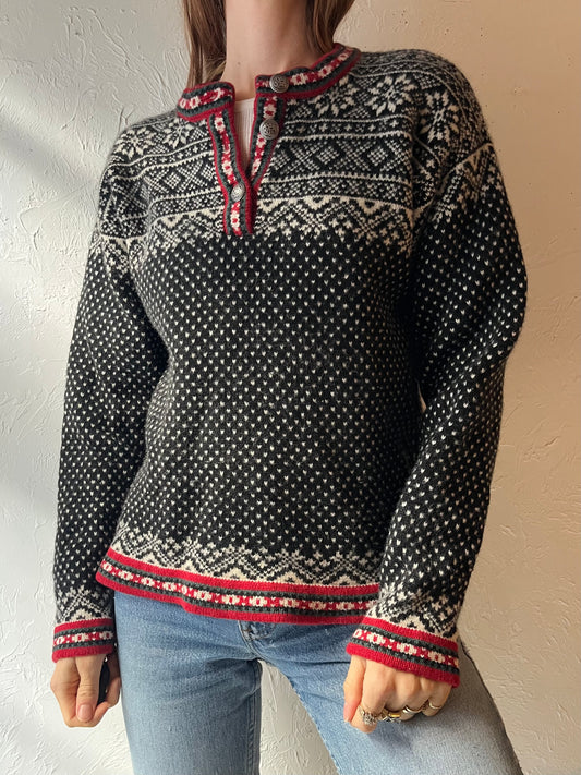 90s ‘LL Bean’ Nordic Wool Sweater / Medium