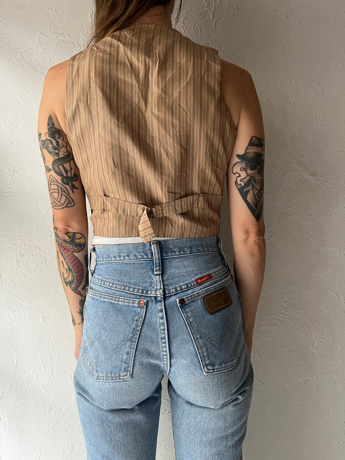 70s 'Club Prive' Leather Vest / Small