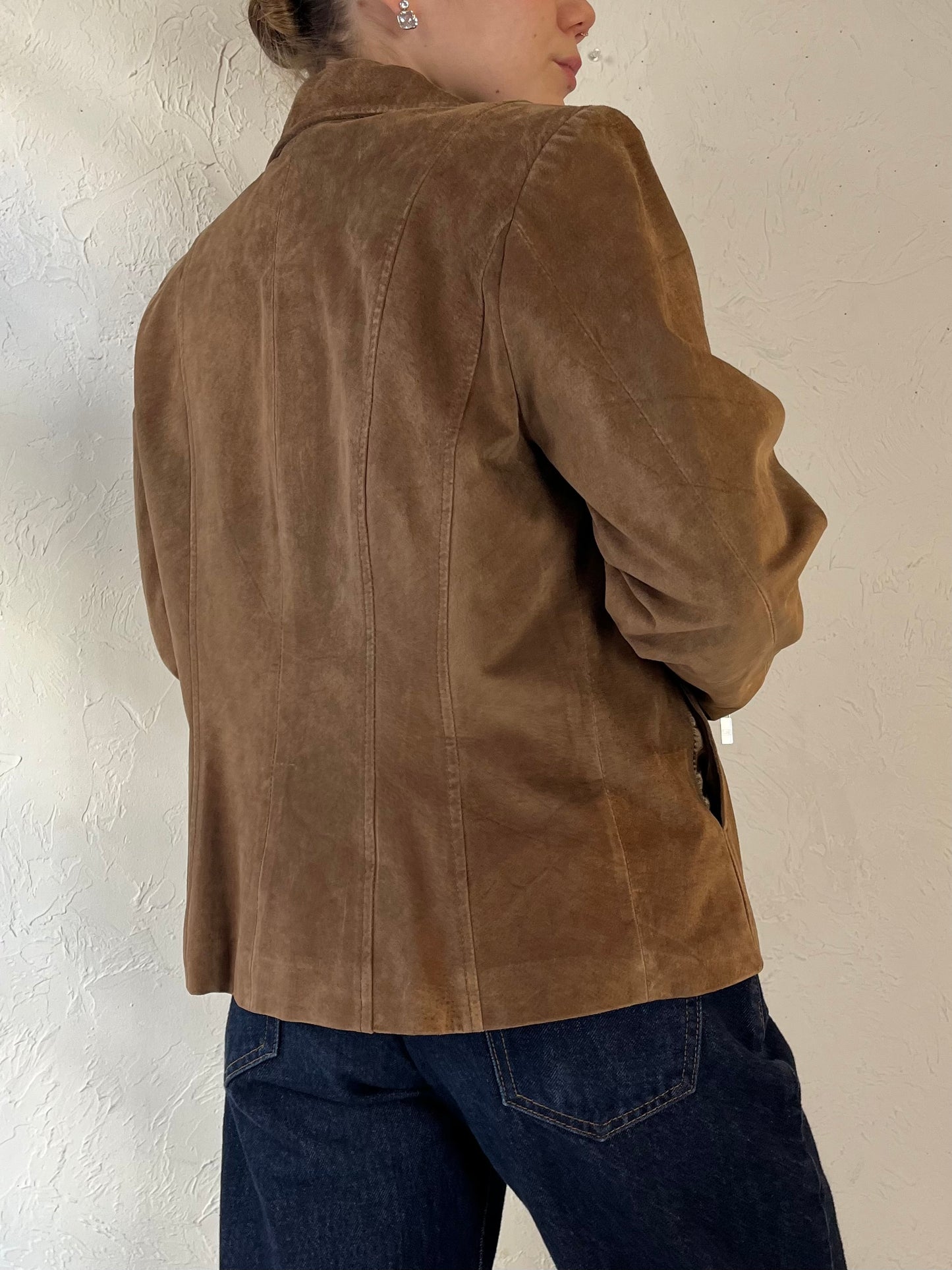 90s ‘Guillaume’ Brown Suede Jacket / Small