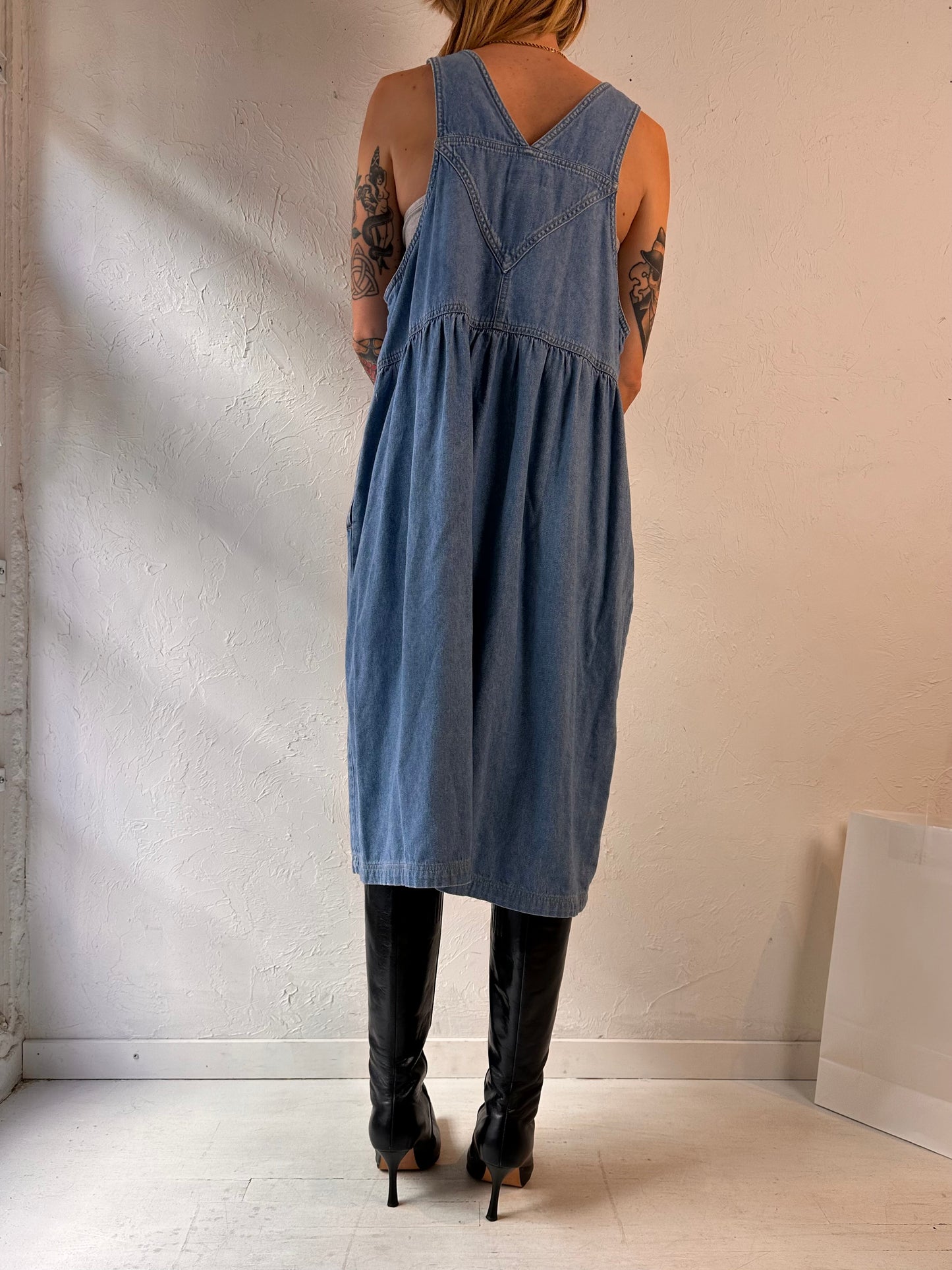 90s 'Sigrid Olsen' Denim Dress / Large