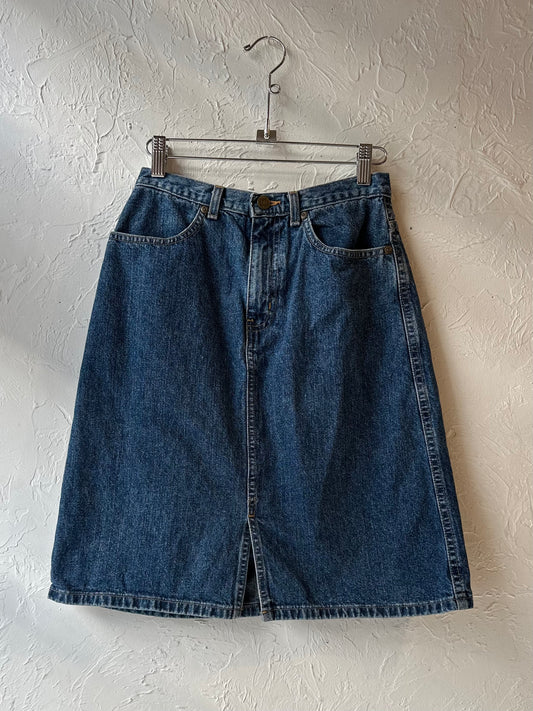90s ‘Eddie Bauer’ Denim Mini Skirt / Small