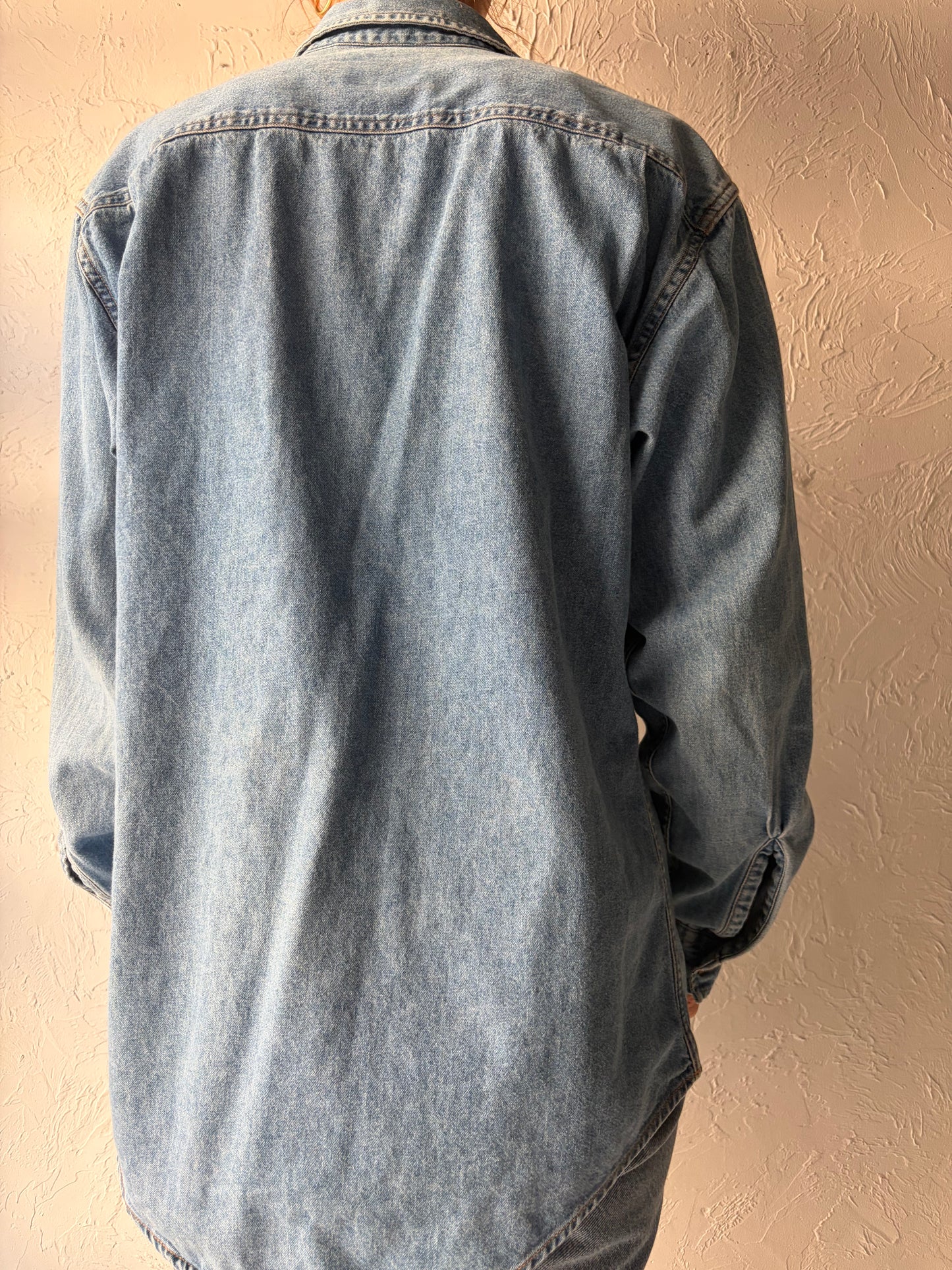 90s 'Levis' Button Up Denim Shirt / Small