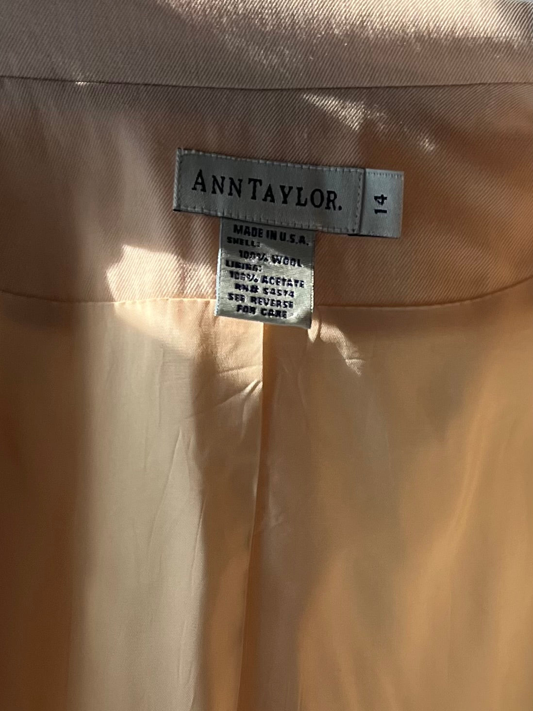90s 'Ann Taylor' Oversized Wool Blazer Jacket / Large