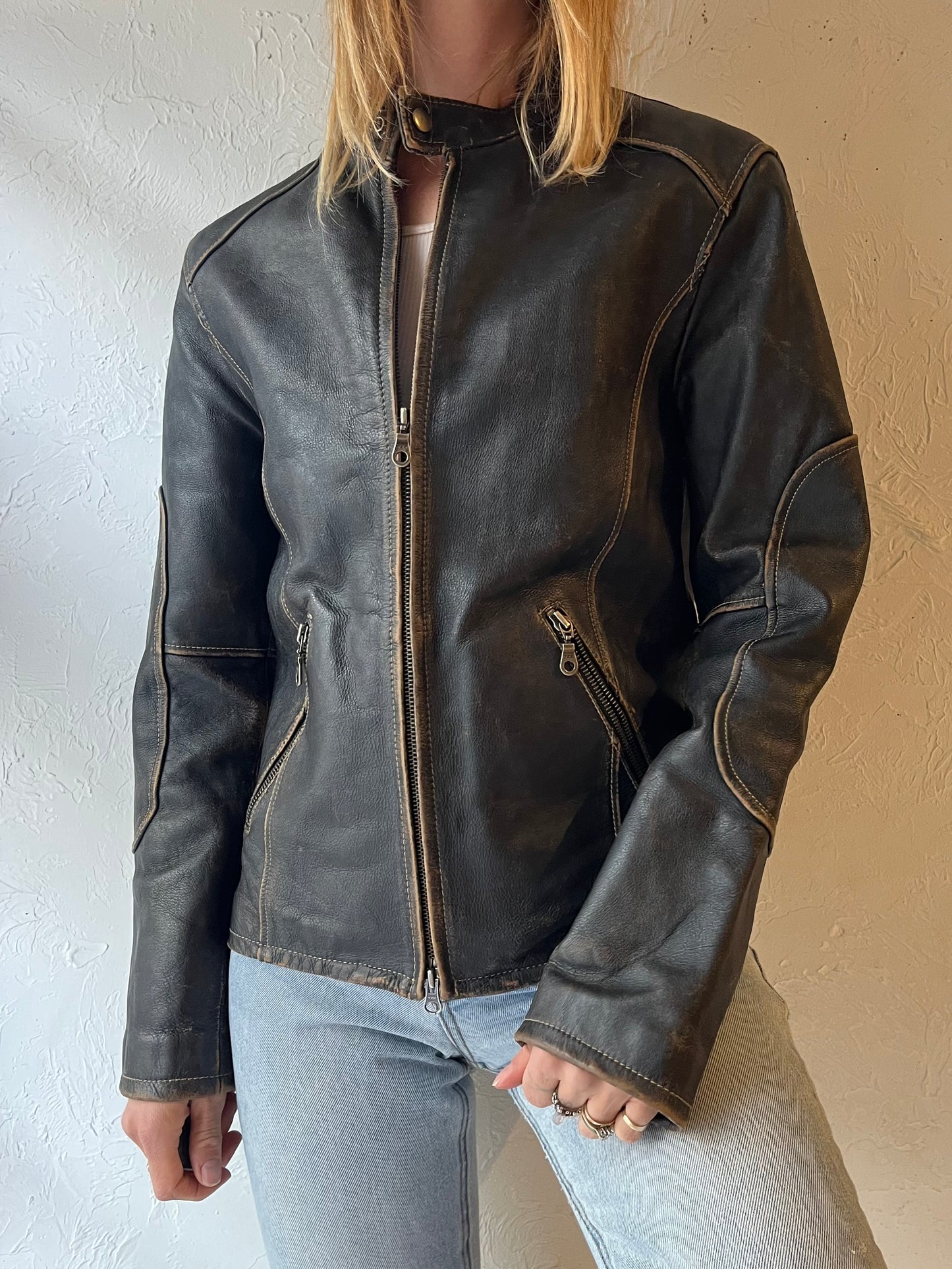 90s ‘Danier’ Leather Jacket / XXS